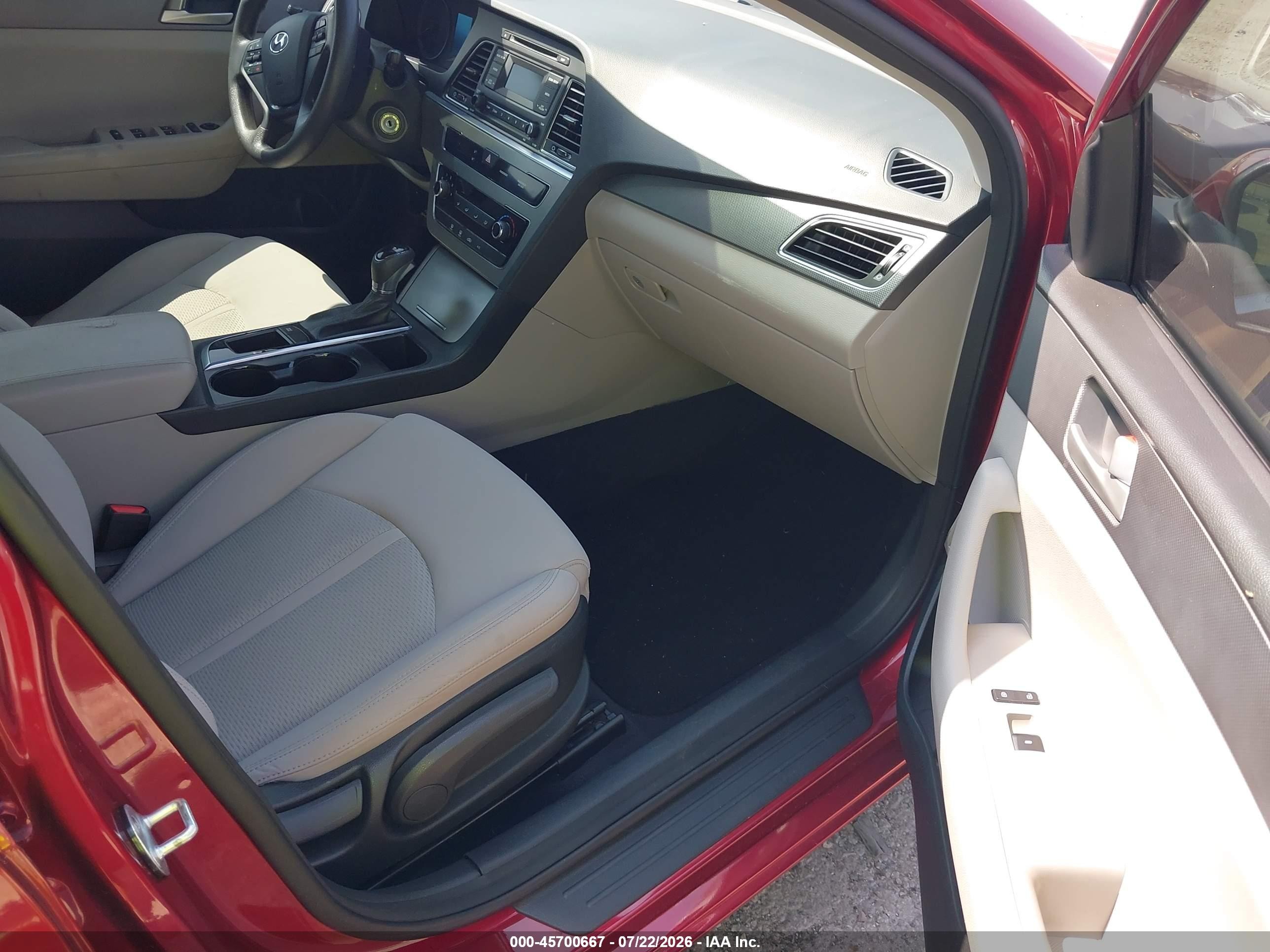 2015 Hyundai Sonata Se Red vin: 5NPE24AF1FH131251