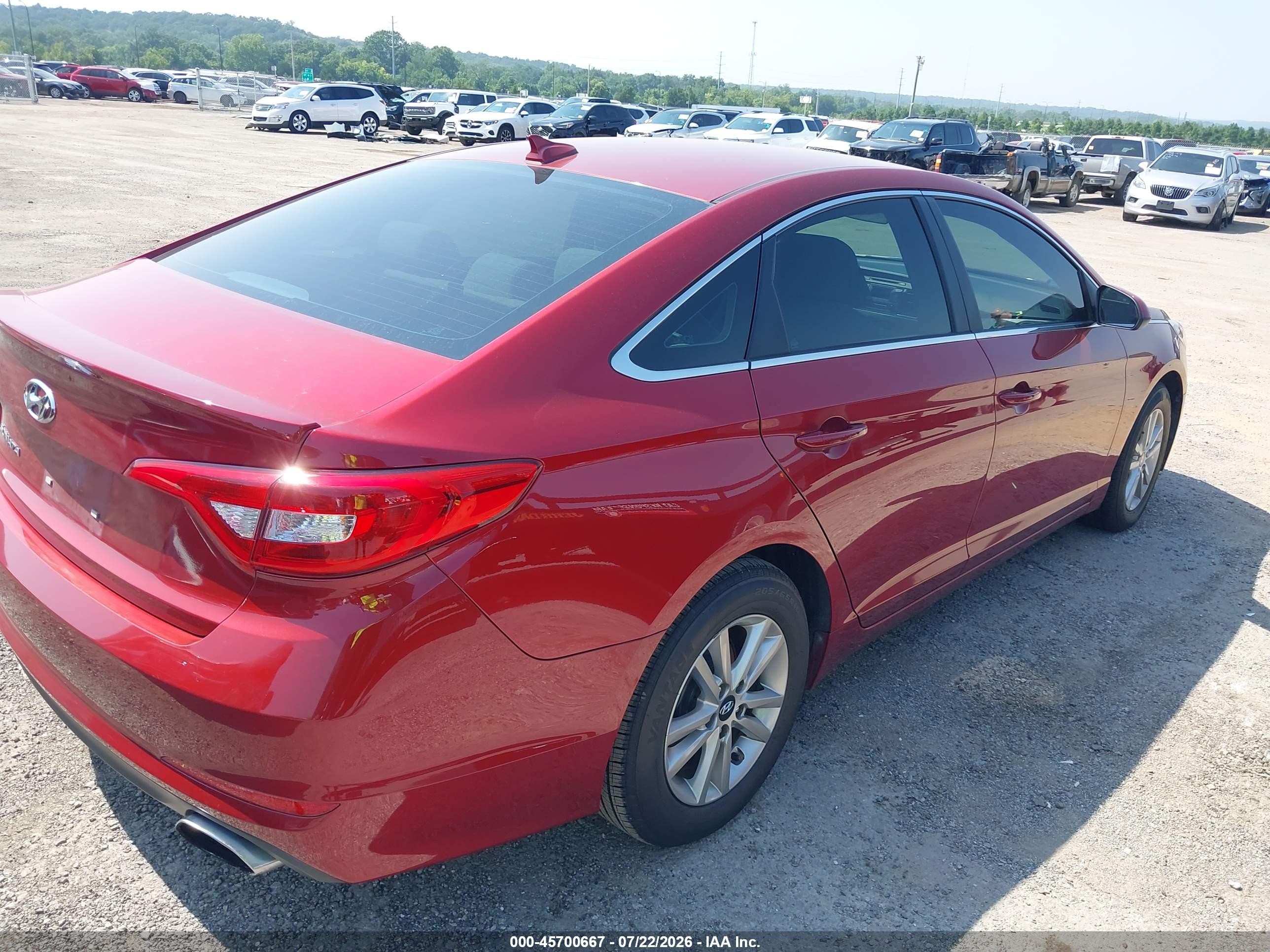 2015 Hyundai Sonata Se Red vin: 5NPE24AF1FH131251