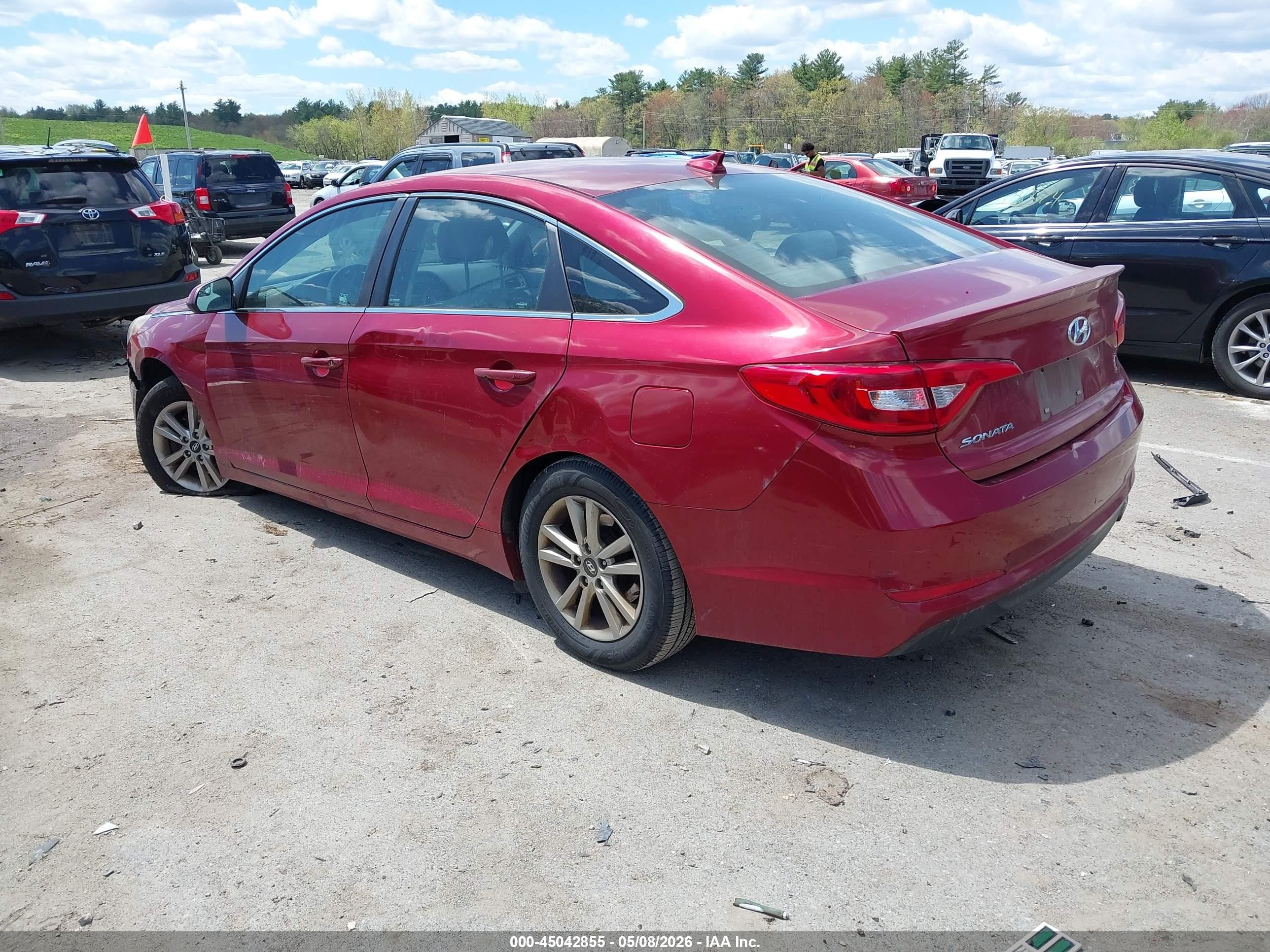 2015 Hyundai Sonata Se Red vin: 5NPE24AF1FH131959