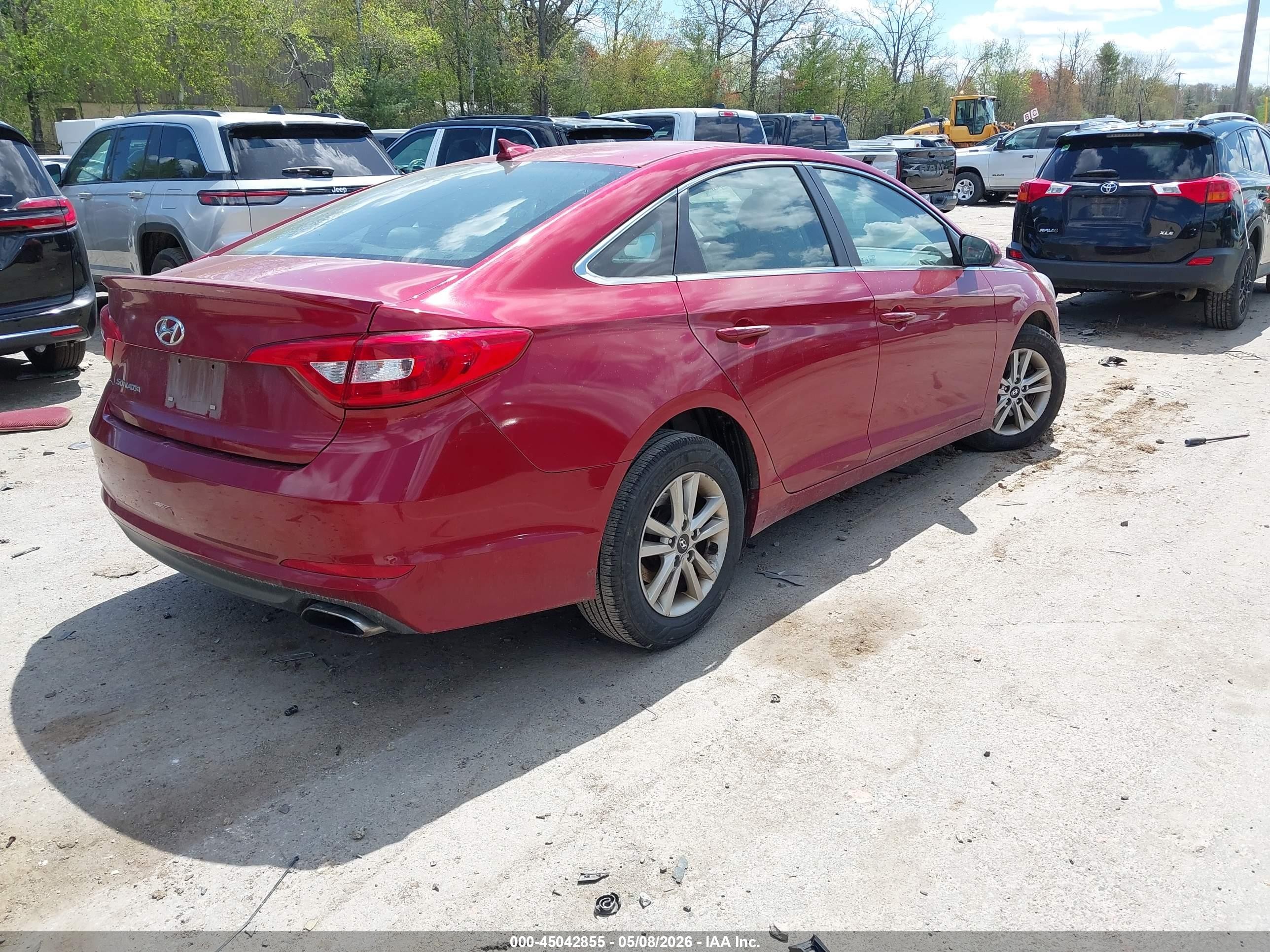 2015 Hyundai Sonata Se Red vin: 5NPE24AF1FH131959