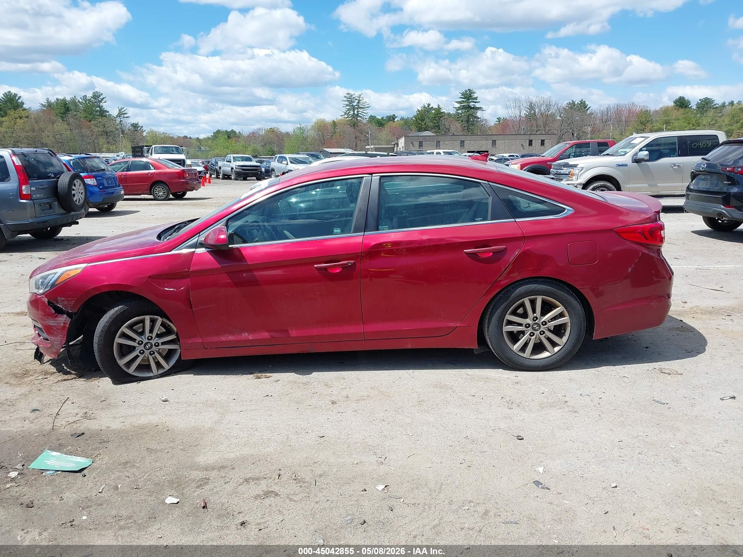 2015 Hyundai Sonata Se Red vin: 5NPE24AF1FH131959
