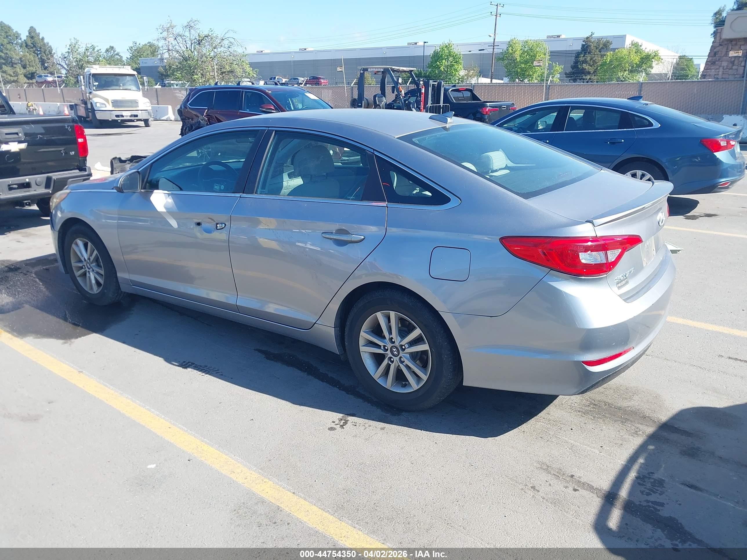 2015 Hyundai Sonata Se Gray vin: 5NPE24AF1FH142816