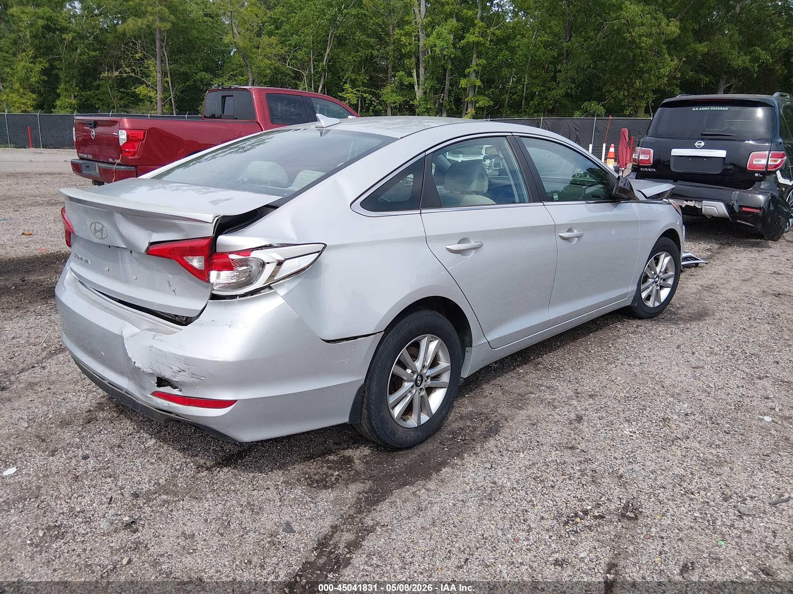 2015 Hyundai Sonata Se Серебряный vin: 5NPE24AF1FH148759