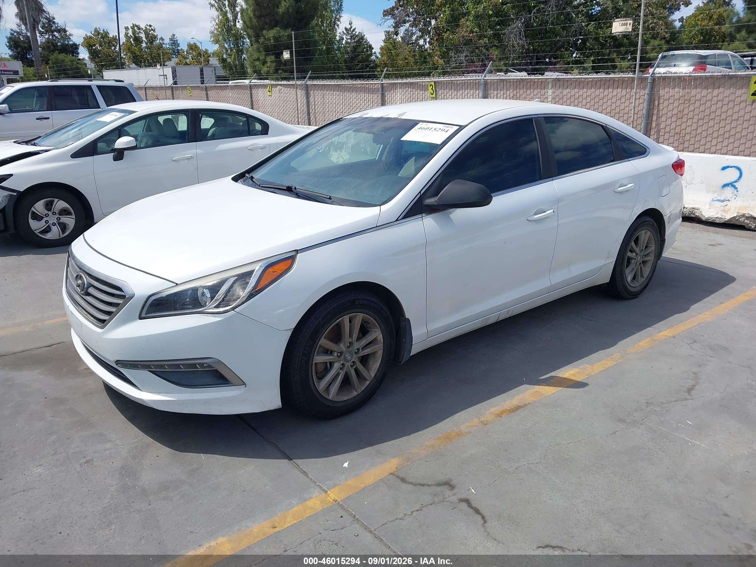 2015 Hyundai Sonata Se White vin: 5NPE24AF1FH164279