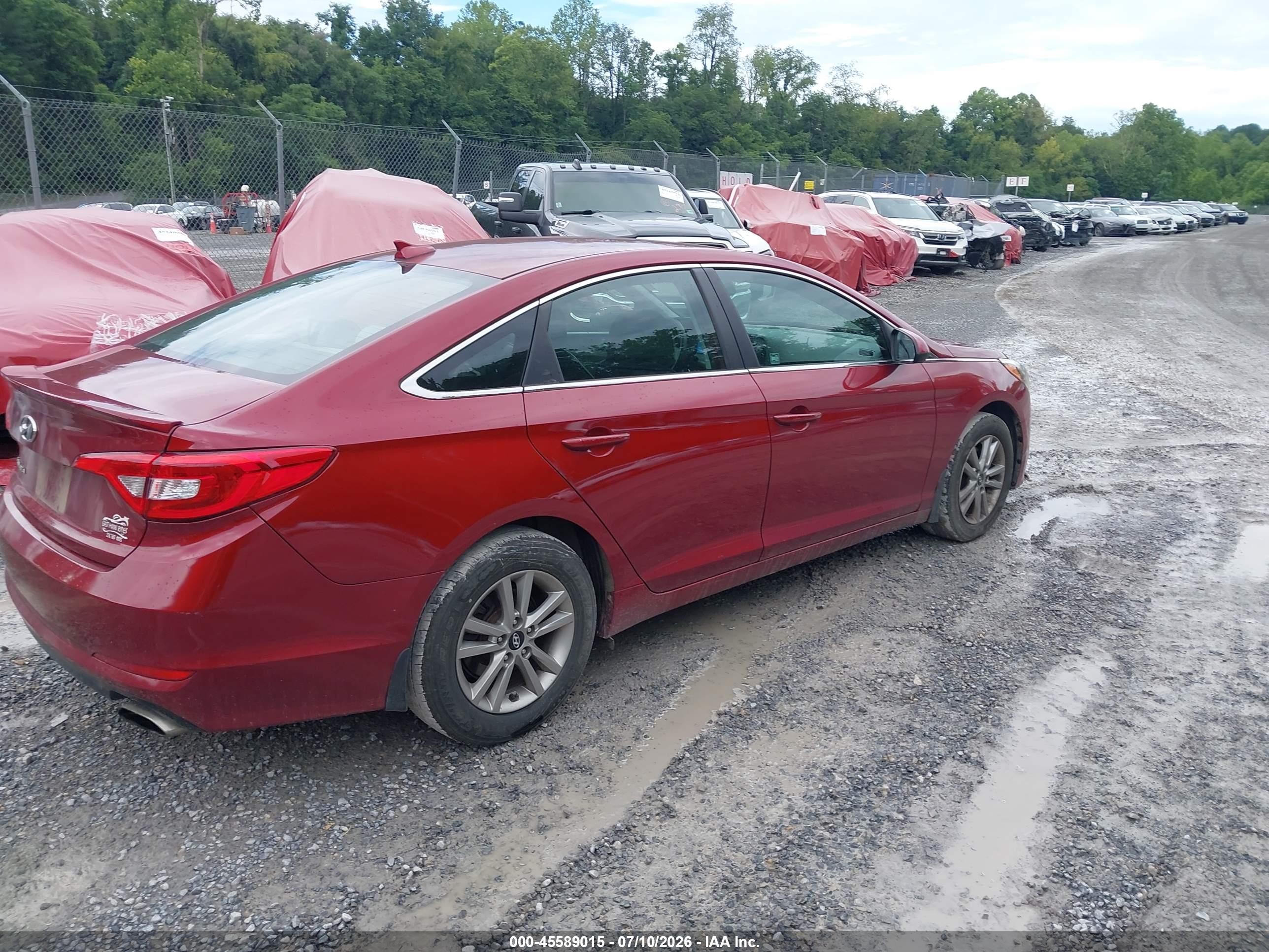 2015 Hyundai Sonata Se Maroon vin: 5NPE24AF1FH166839