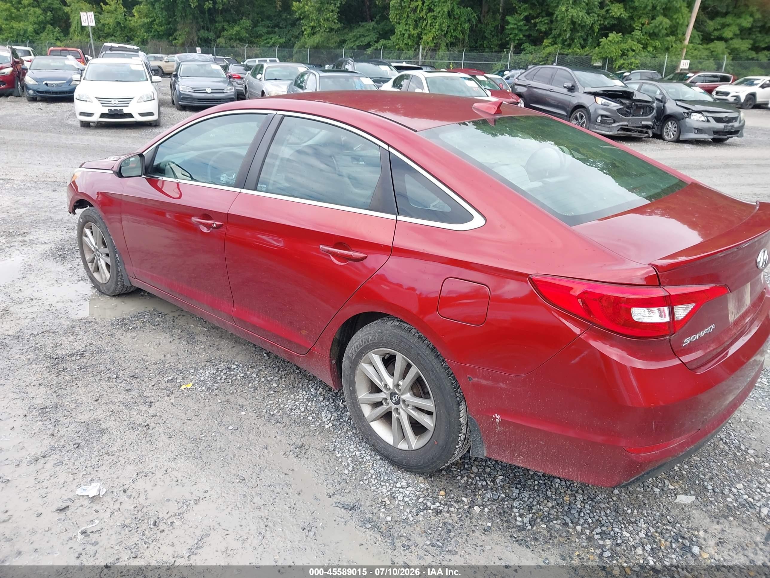 2015 Hyundai Sonata Se Maroon vin: 5NPE24AF1FH166839