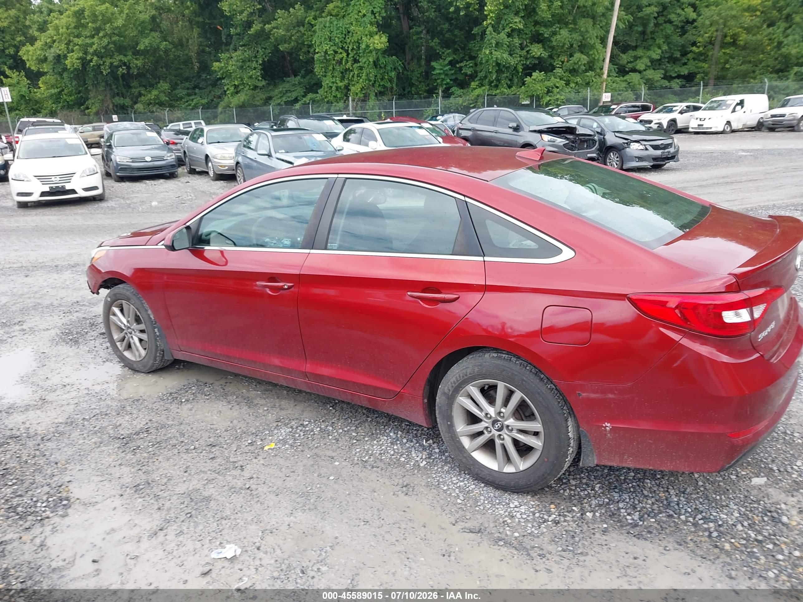 2015 Hyundai Sonata Se Maroon vin: 5NPE24AF1FH166839