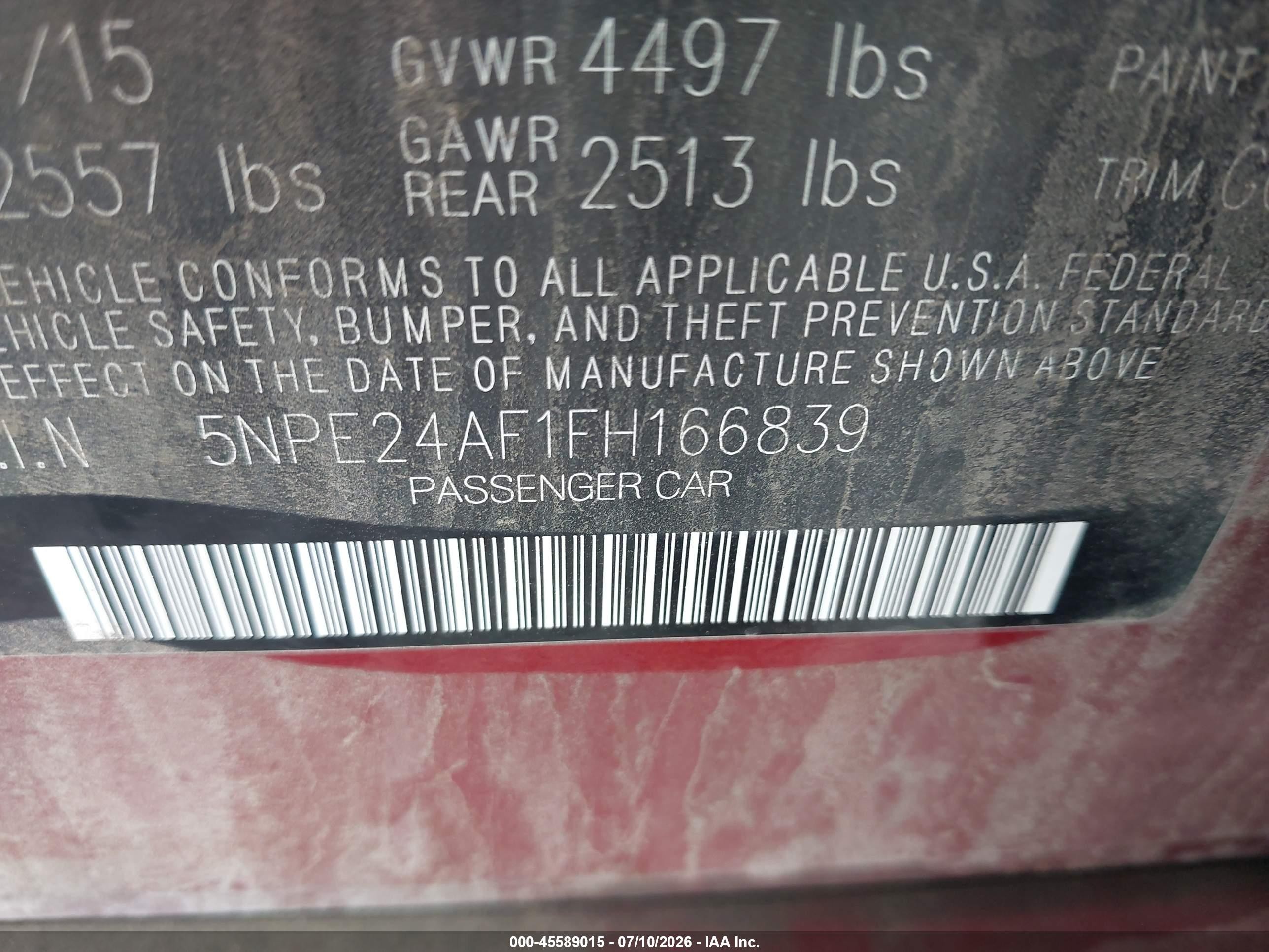 2015 Hyundai Sonata Se Maroon vin: 5NPE24AF1FH166839