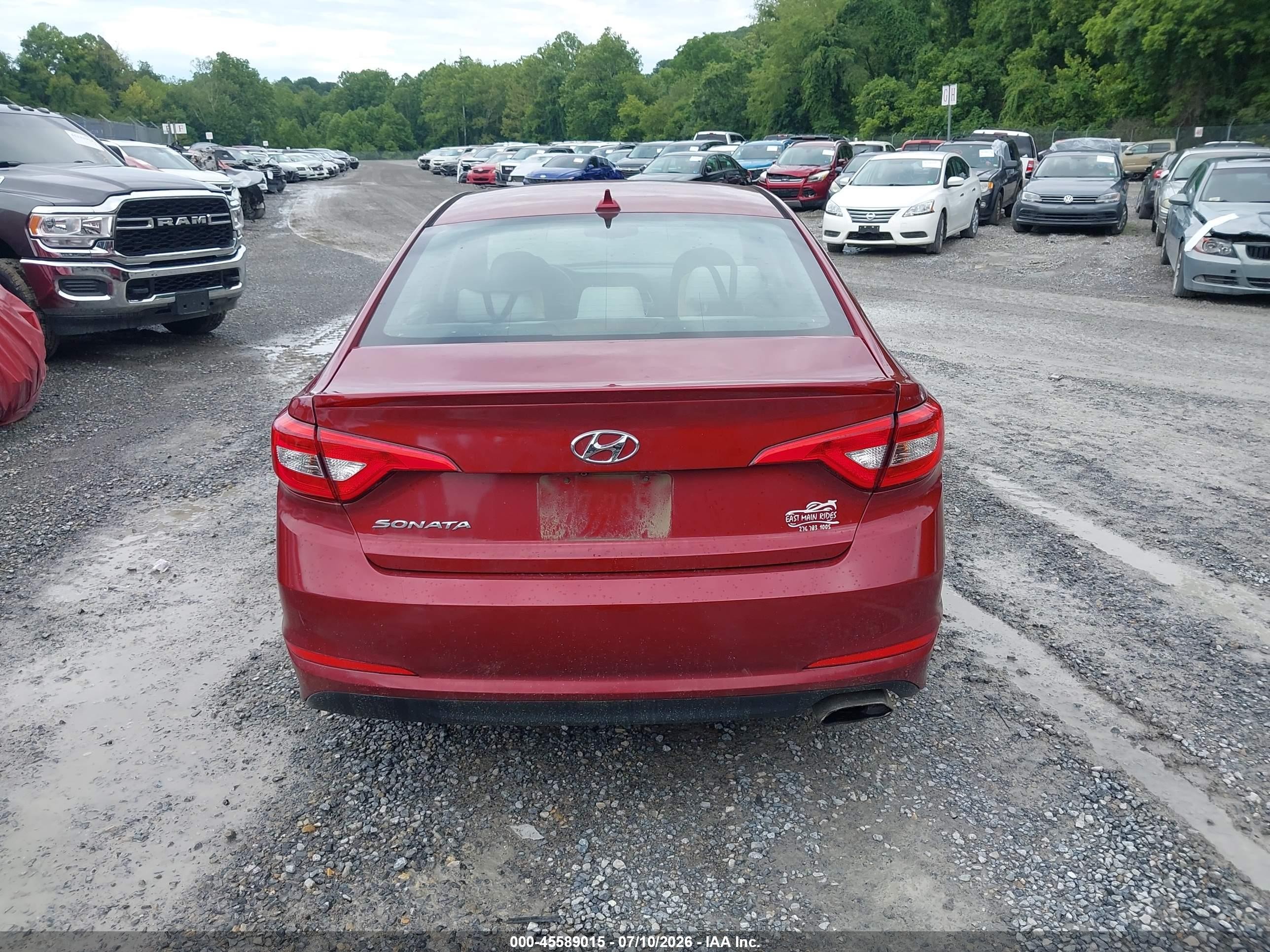 2015 Hyundai Sonata Se Maroon vin: 5NPE24AF1FH166839