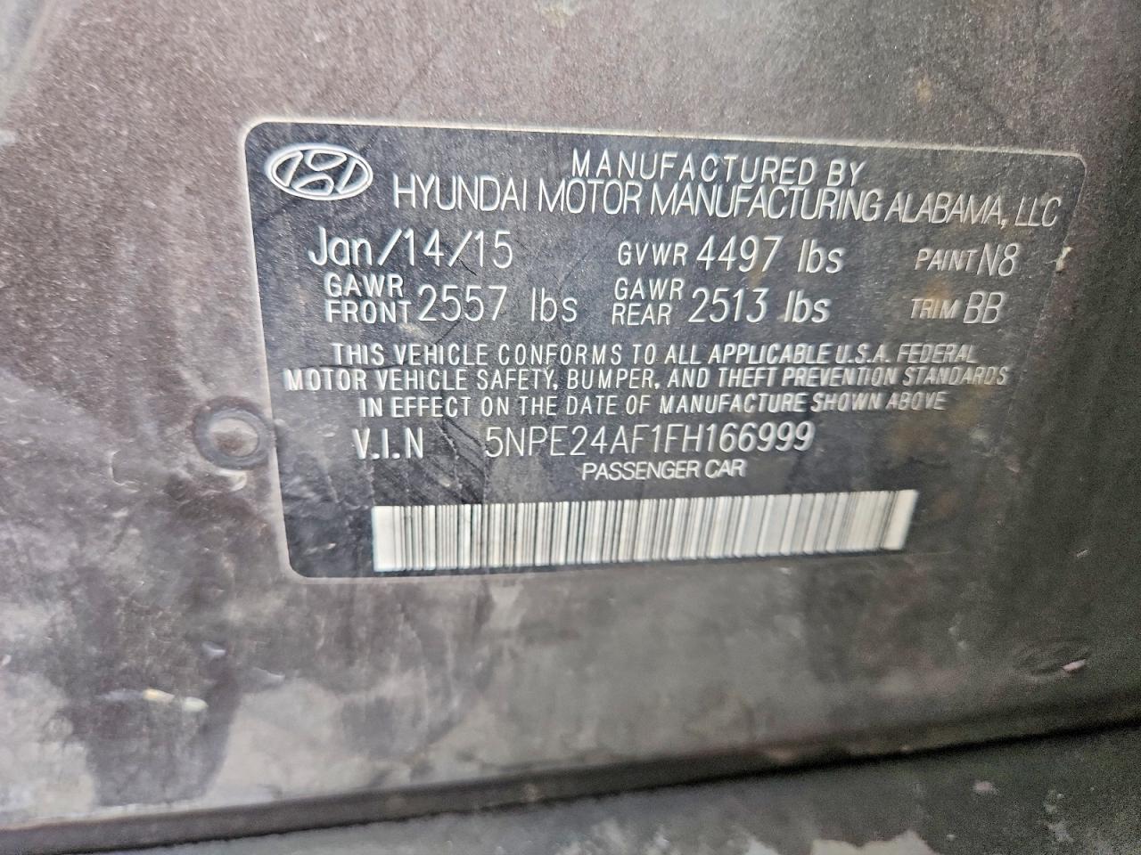 2015 Hyundai Sonata Se Brown vin: 5NPE24AF1FH166999