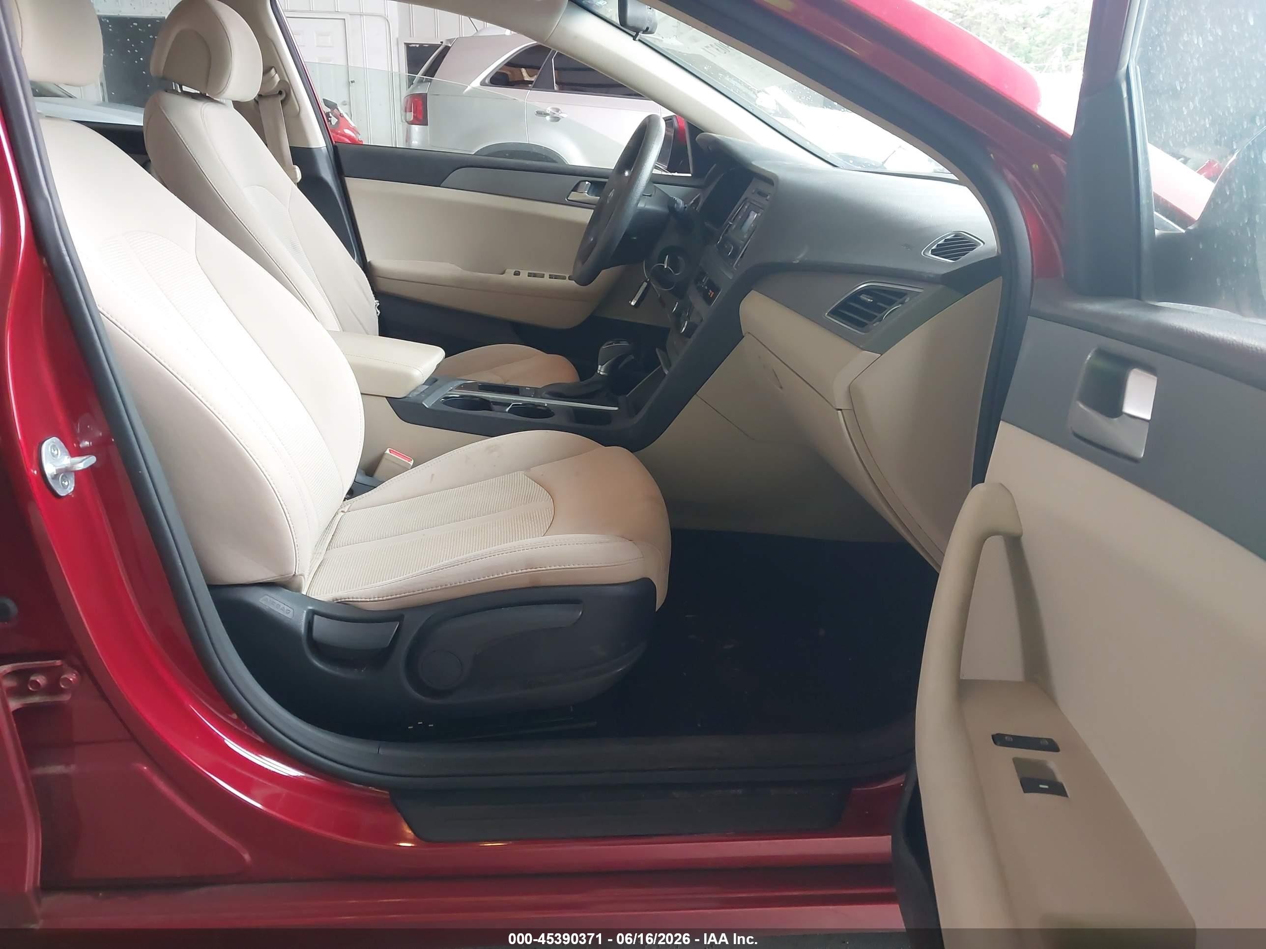 2015 Hyundai Sonata Se Burgundy vin: 5NPE24AF1FH172205
