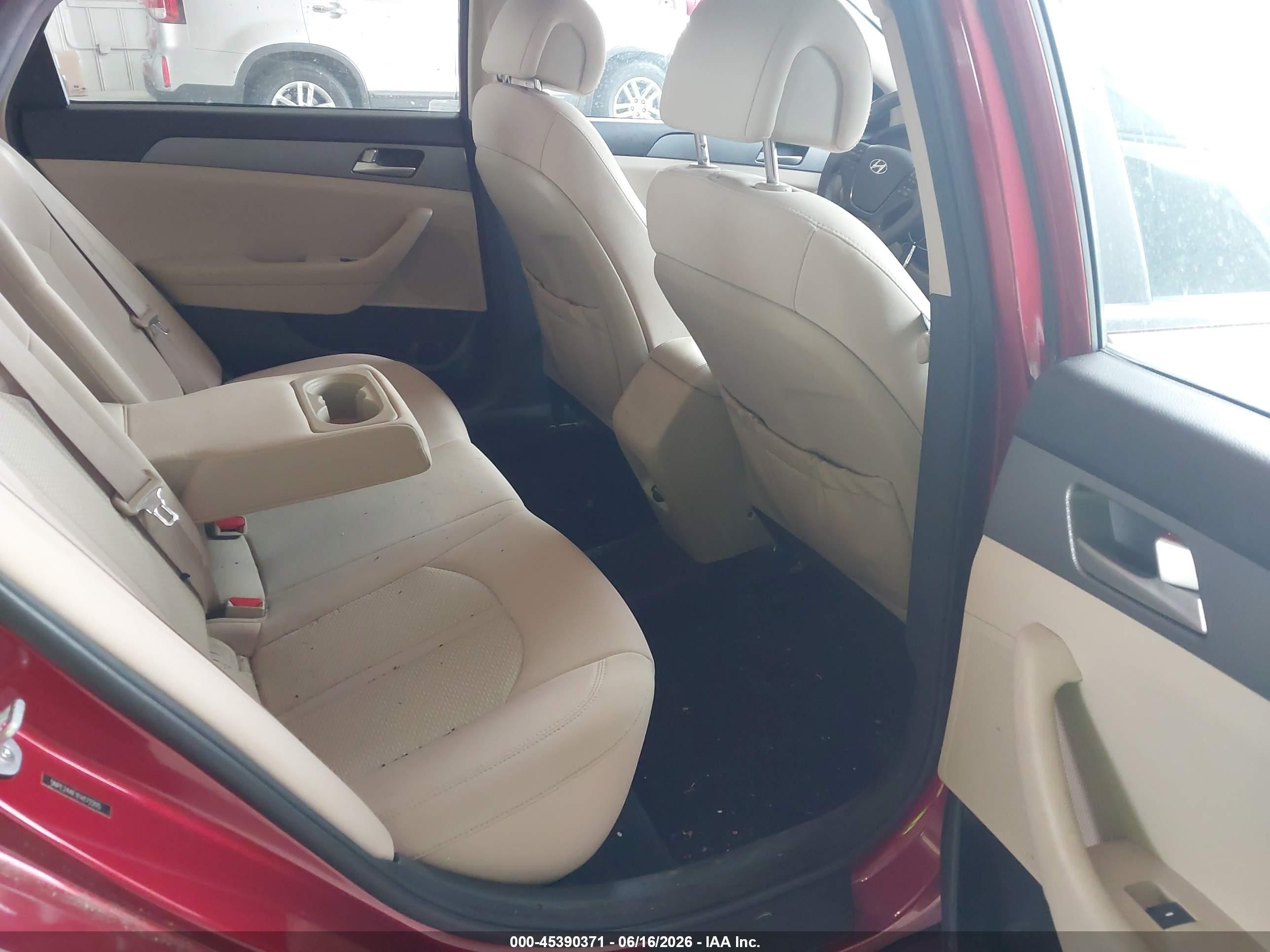 2015 Hyundai Sonata Se Burgundy vin: 5NPE24AF1FH172205