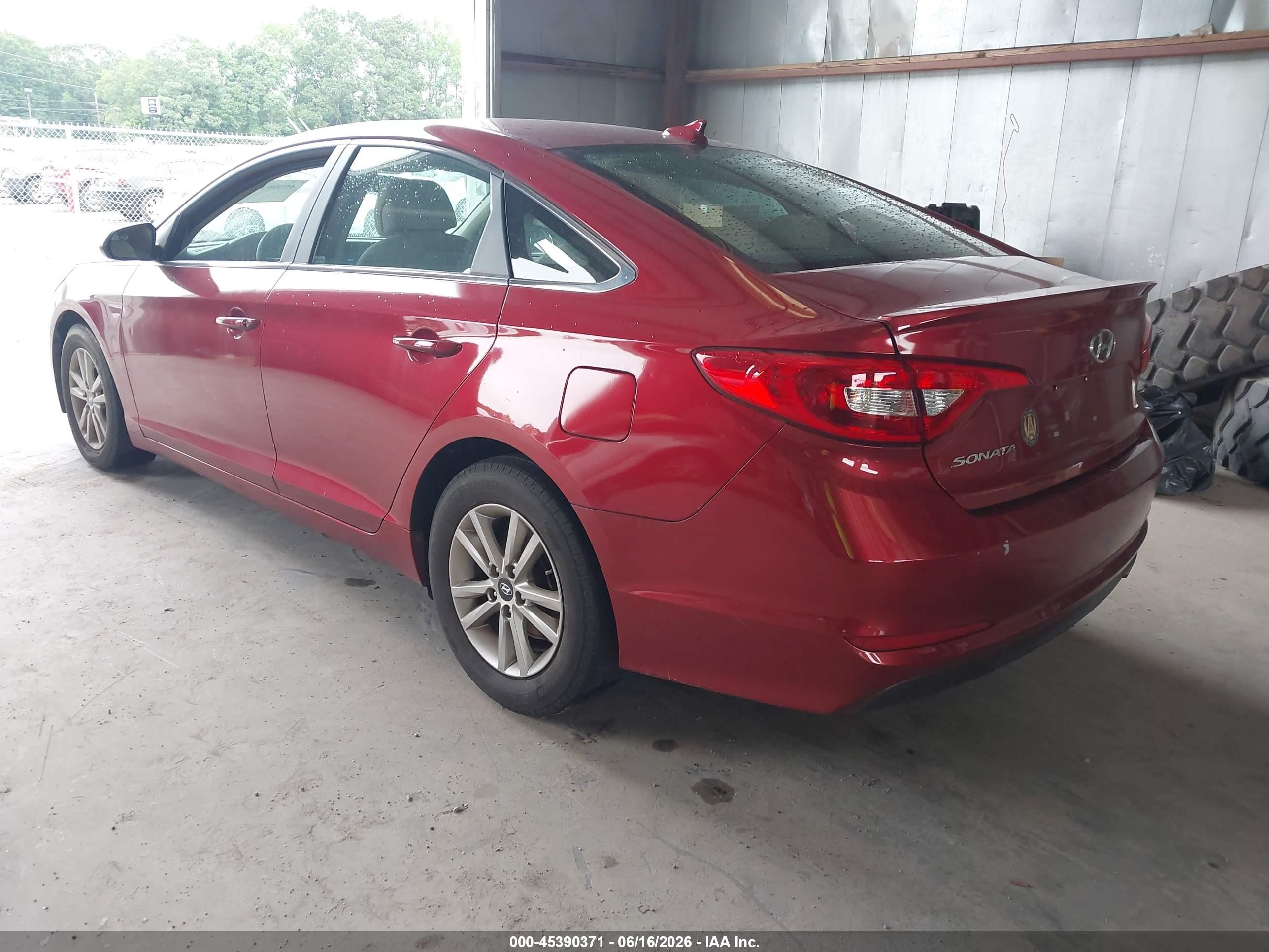 2015 Hyundai Sonata Se Burgundy vin: 5NPE24AF1FH172205