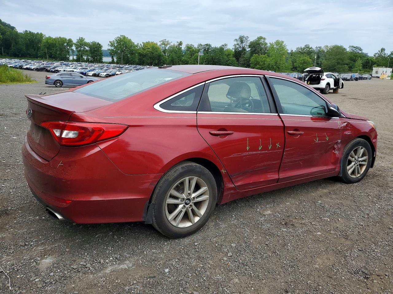 2015 Hyundai Sonata Se Red vin: 5NPE24AF1FH177856