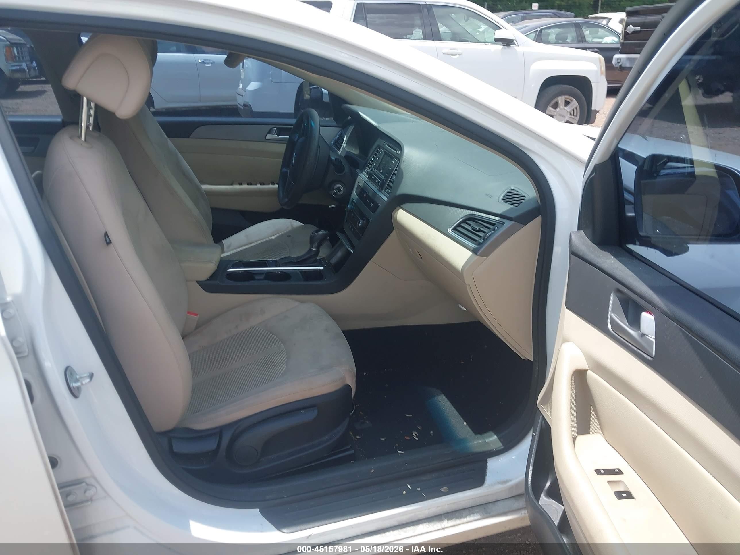 2015 Hyundai Sonata Se Белый vin: 5NPE24AF1FH200486