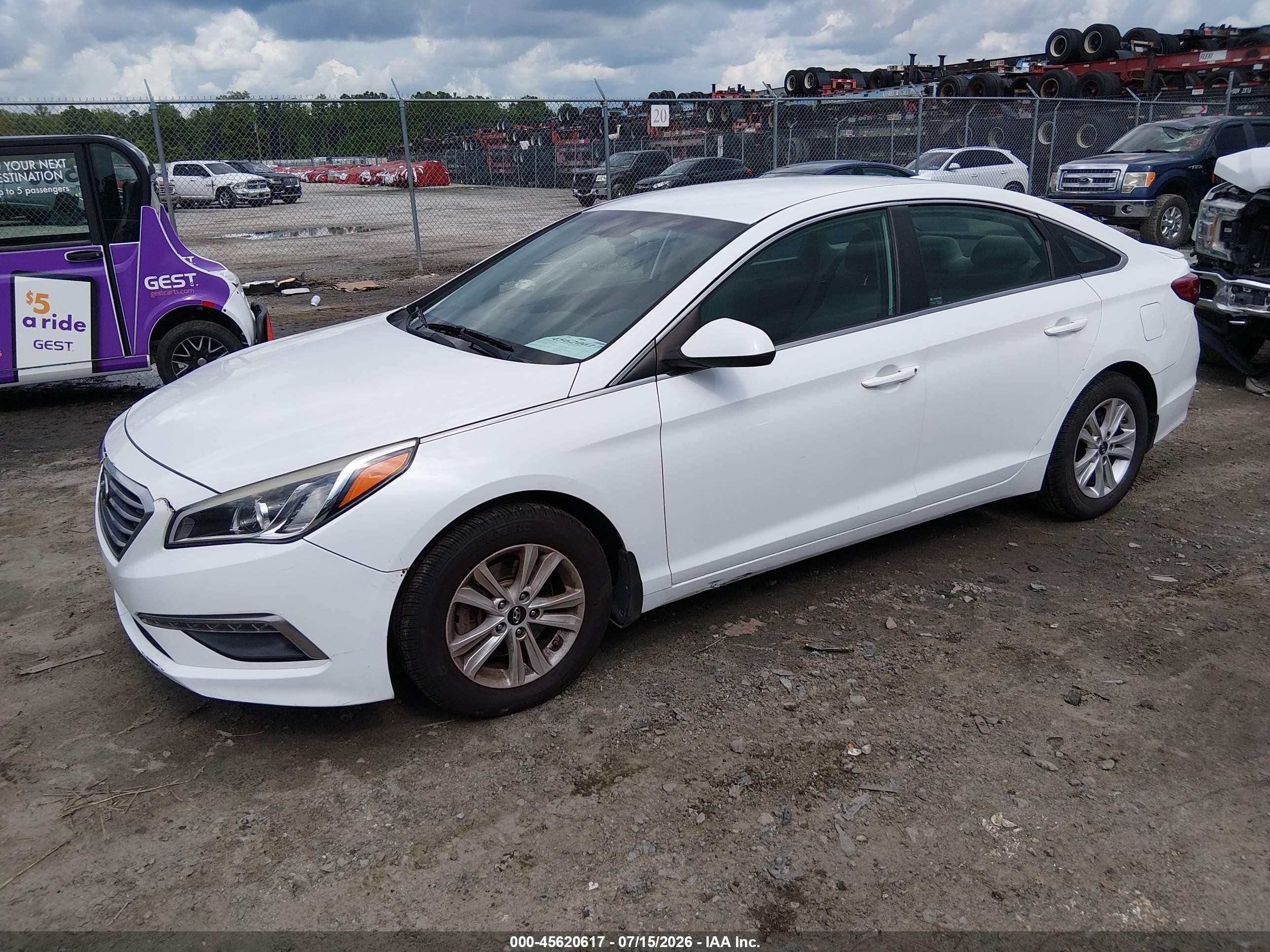 2015 Hyundai Sonata Se White vin: 5NPE24AF1FH201444