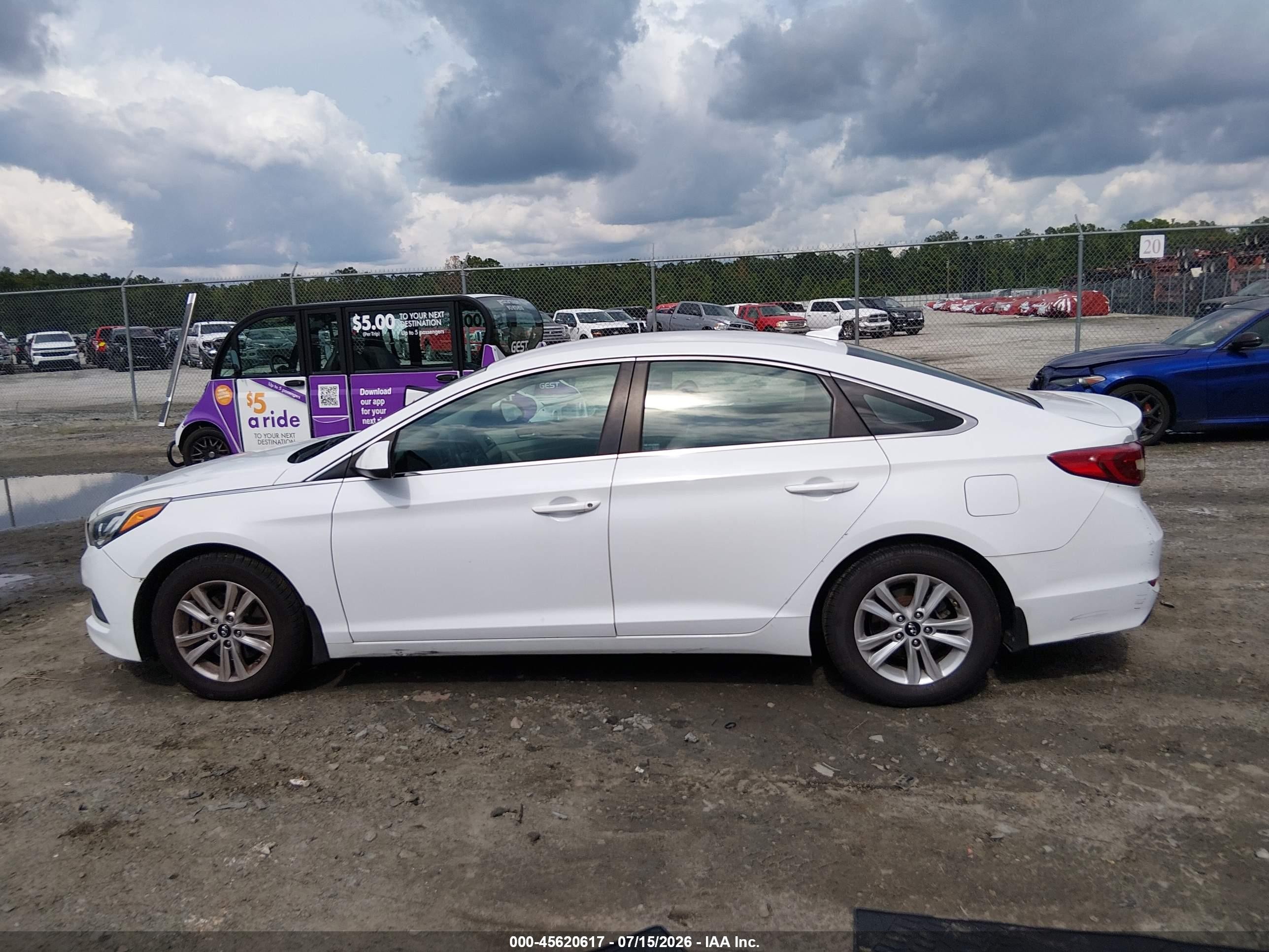 2015 Hyundai Sonata Se White vin: 5NPE24AF1FH201444