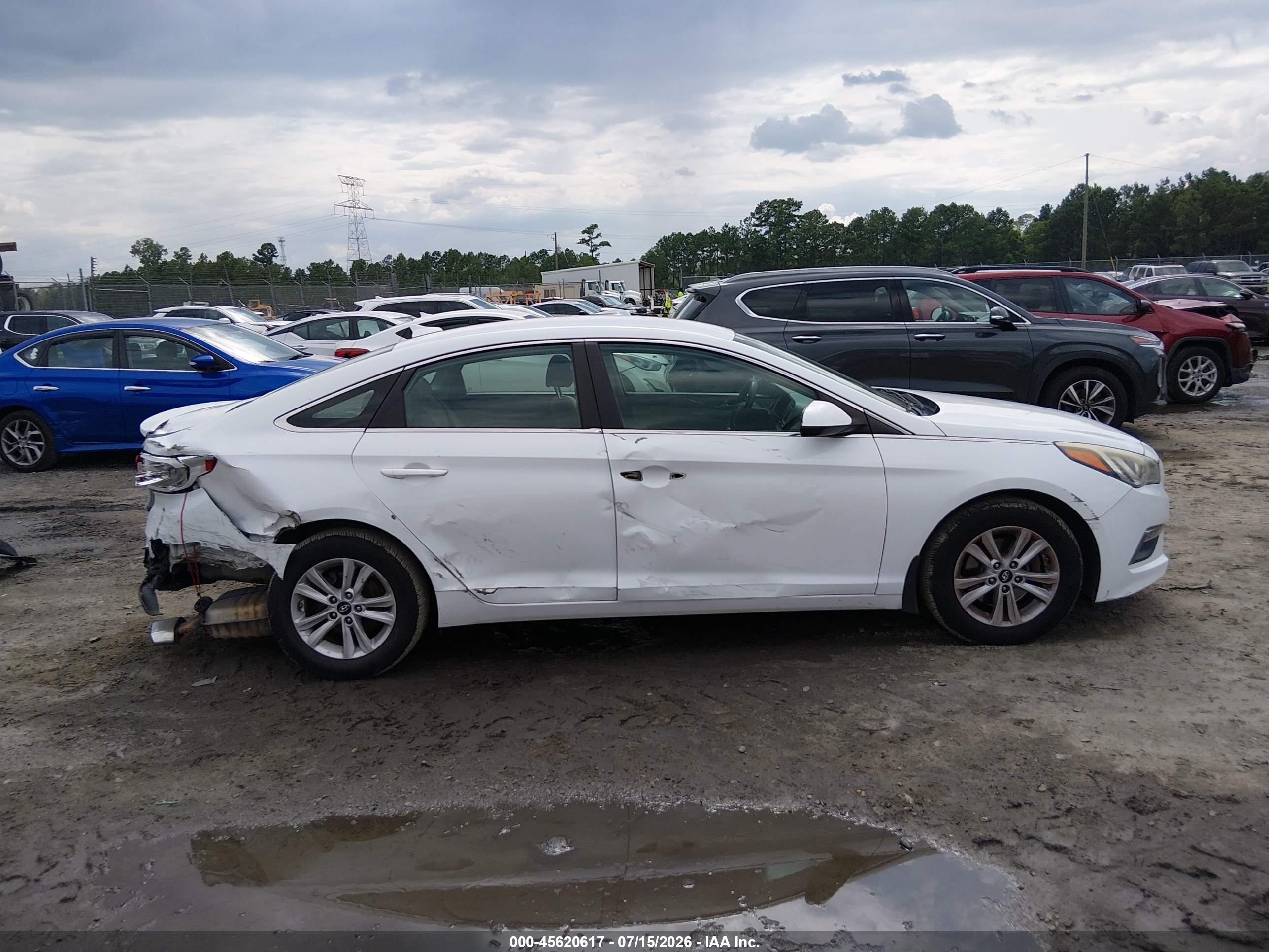 2015 Hyundai Sonata Se White vin: 5NPE24AF1FH201444