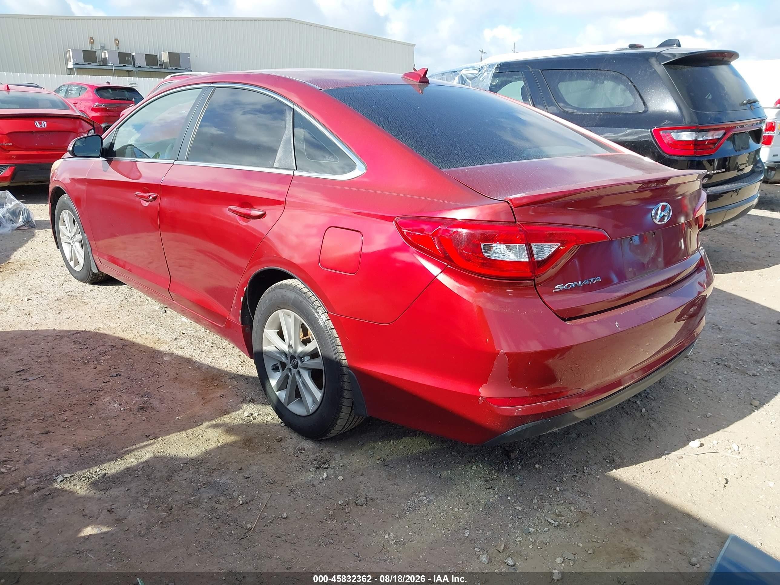 2015 Hyundai Sonata Se Red vin: 5NPE24AF1FH204117