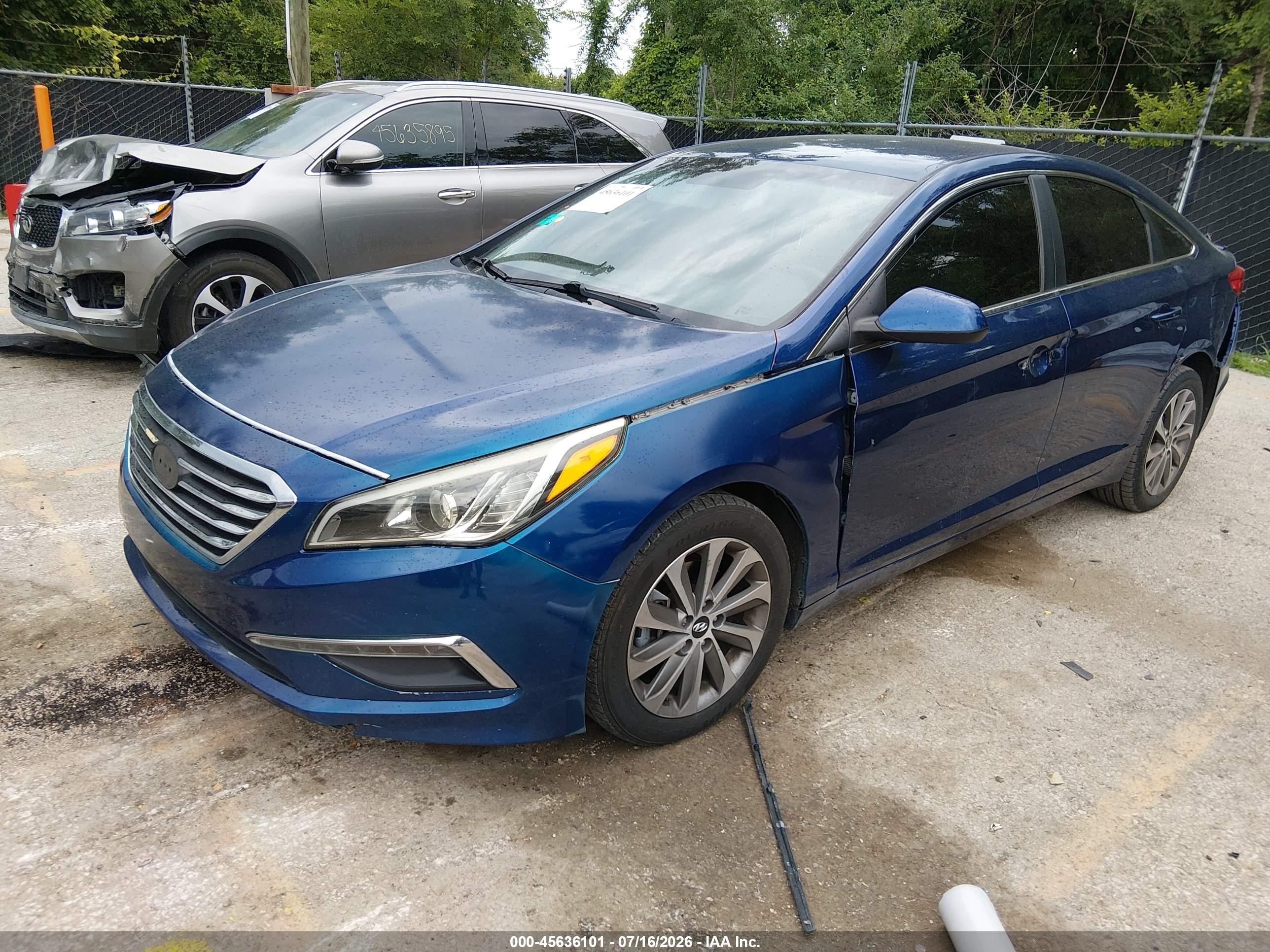 2015 Hyundai Sonata Se Blue vin: 5NPE24AF1FH208202