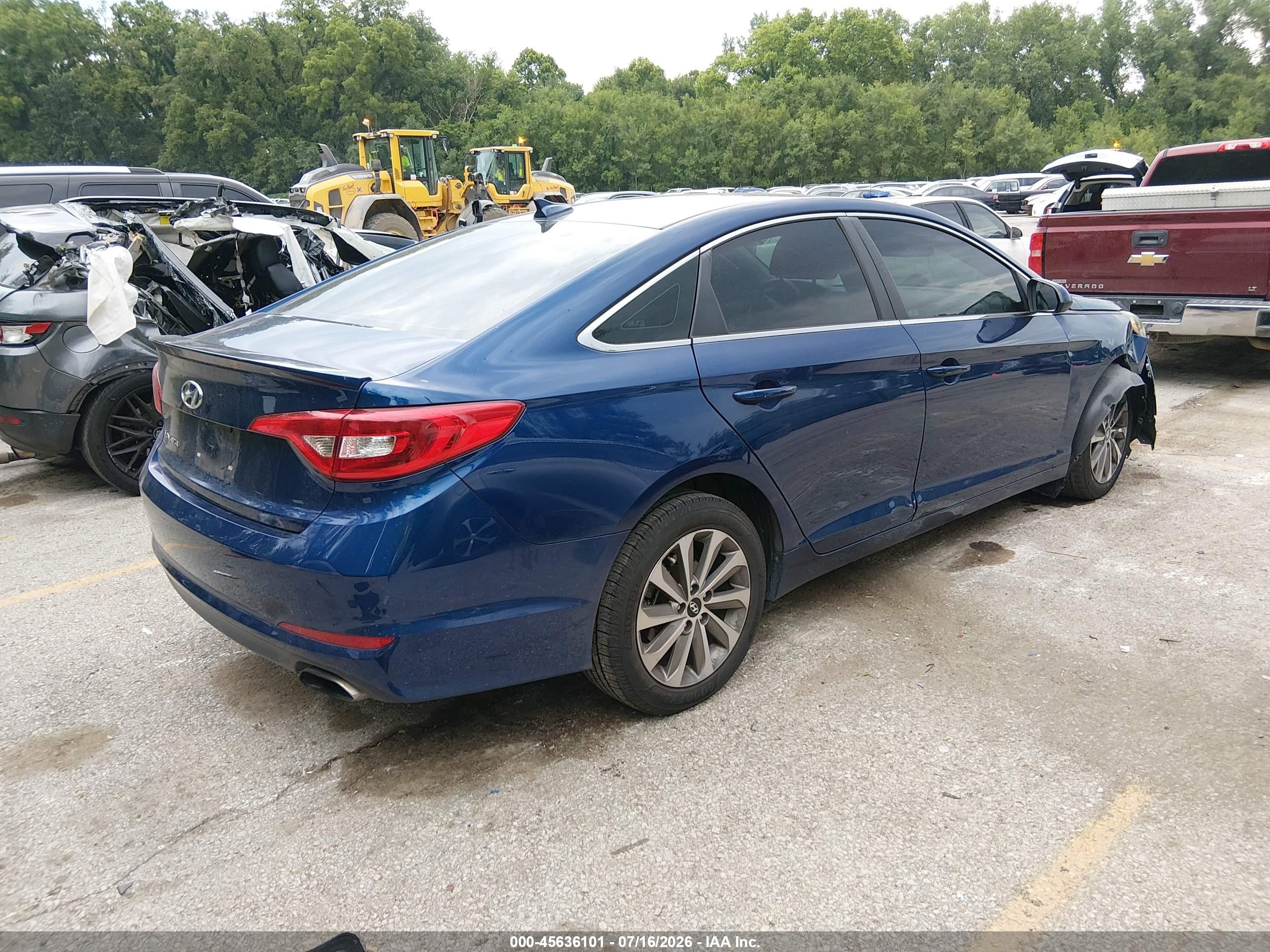 2015 Hyundai Sonata Se Blue vin: 5NPE24AF1FH208202