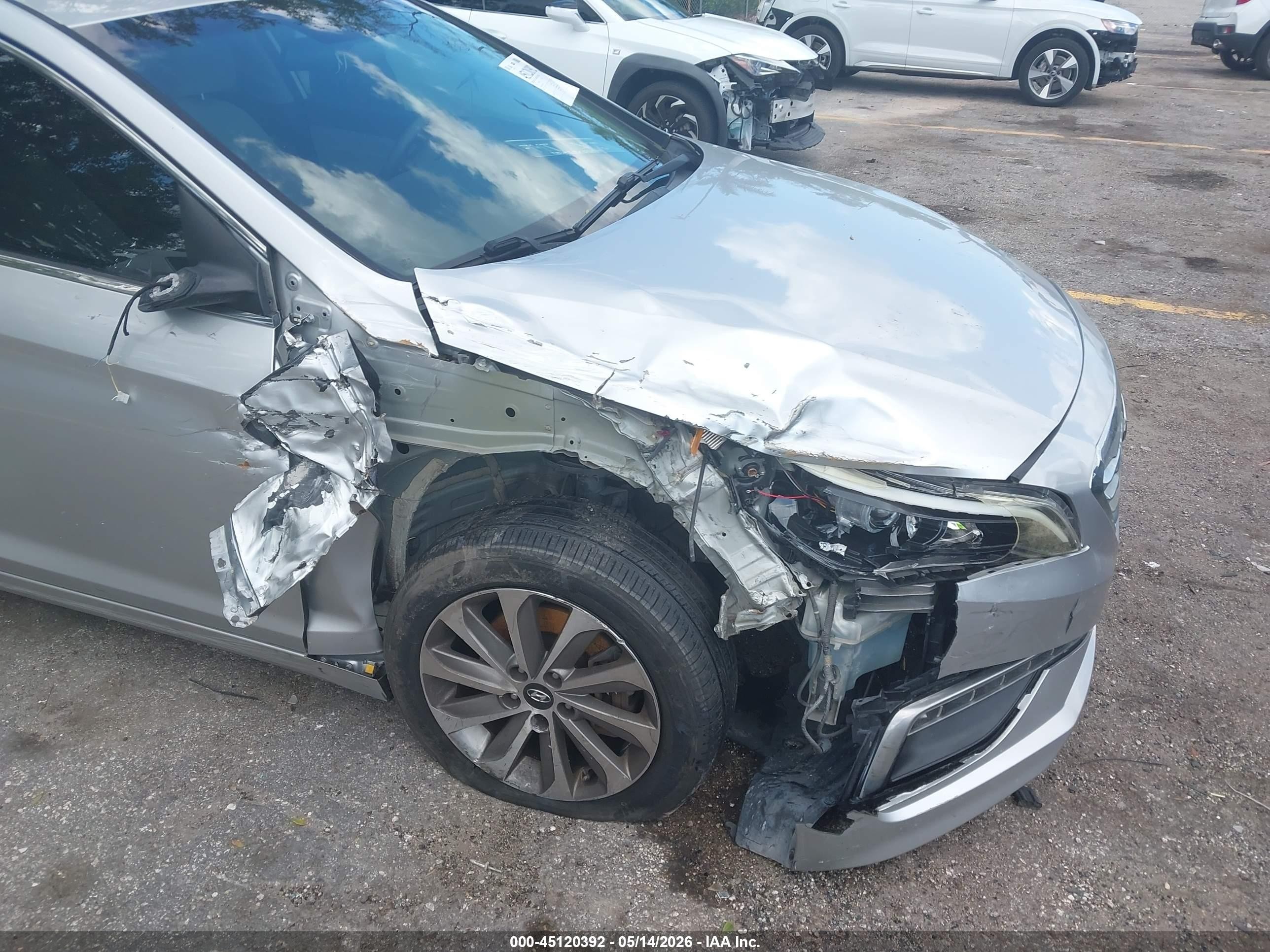 2015 Hyundai Sonata Se Silver vin: 5NPE24AF1FH217787