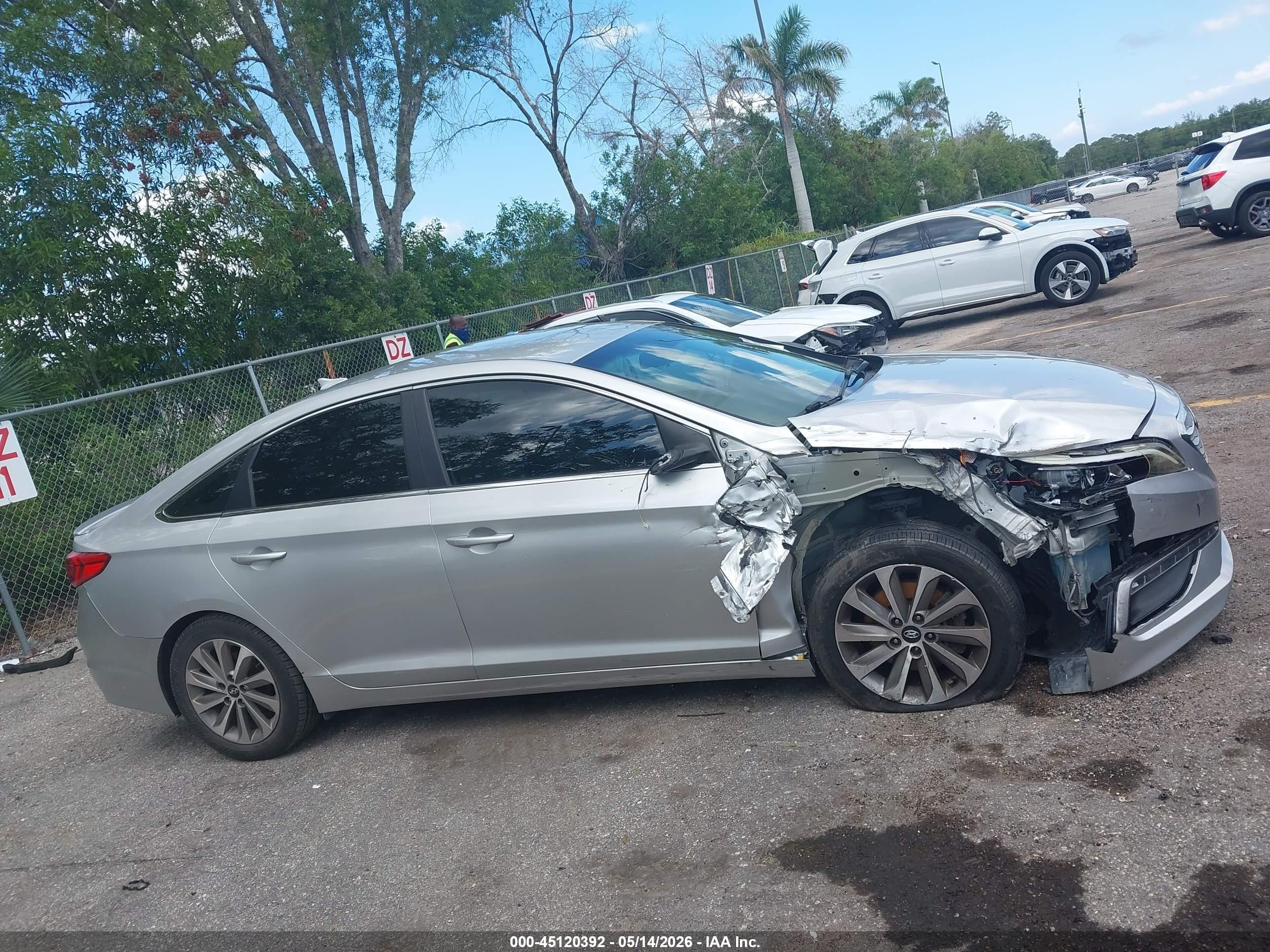 2015 Hyundai Sonata Se Silver vin: 5NPE24AF1FH217787