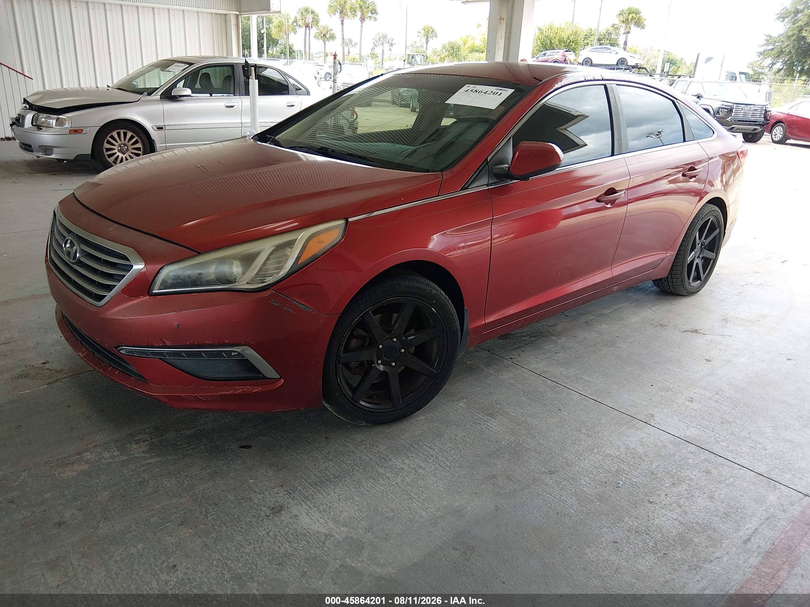 2015 Hyundai Sonata Se Red vin: 5NPE24AF1FH224206
