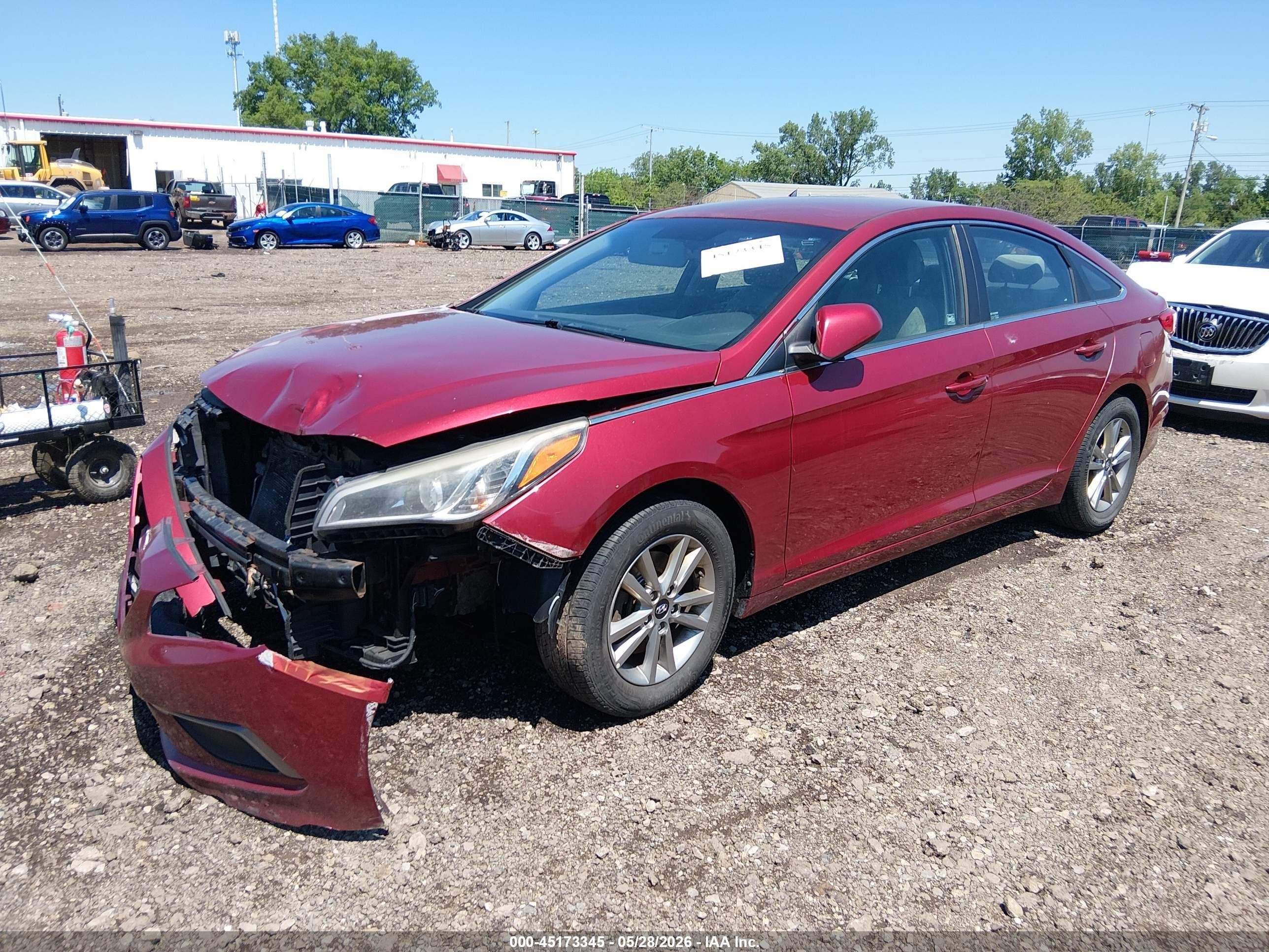2016 Hyundai Sonata Se Red vin: 5NPE24AF1GH299134