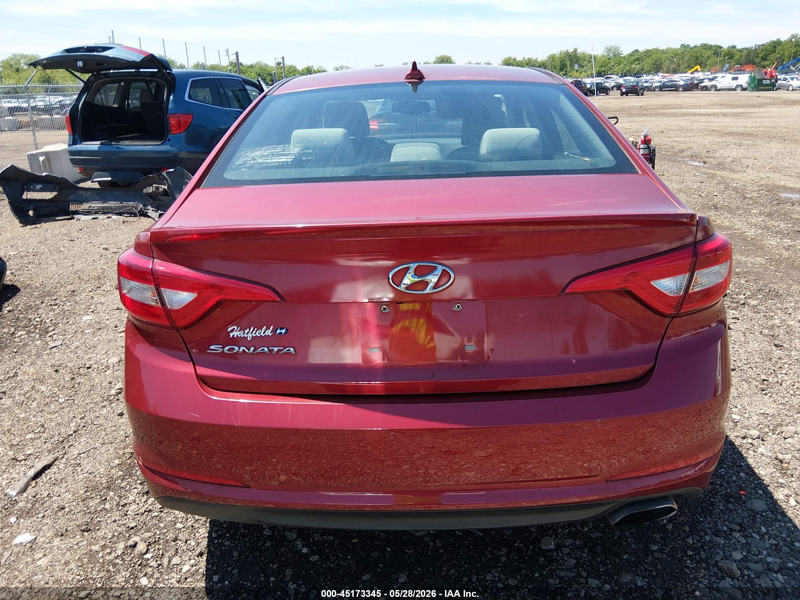 2016 Hyundai Sonata Se Red vin: 5NPE24AF1GH299134