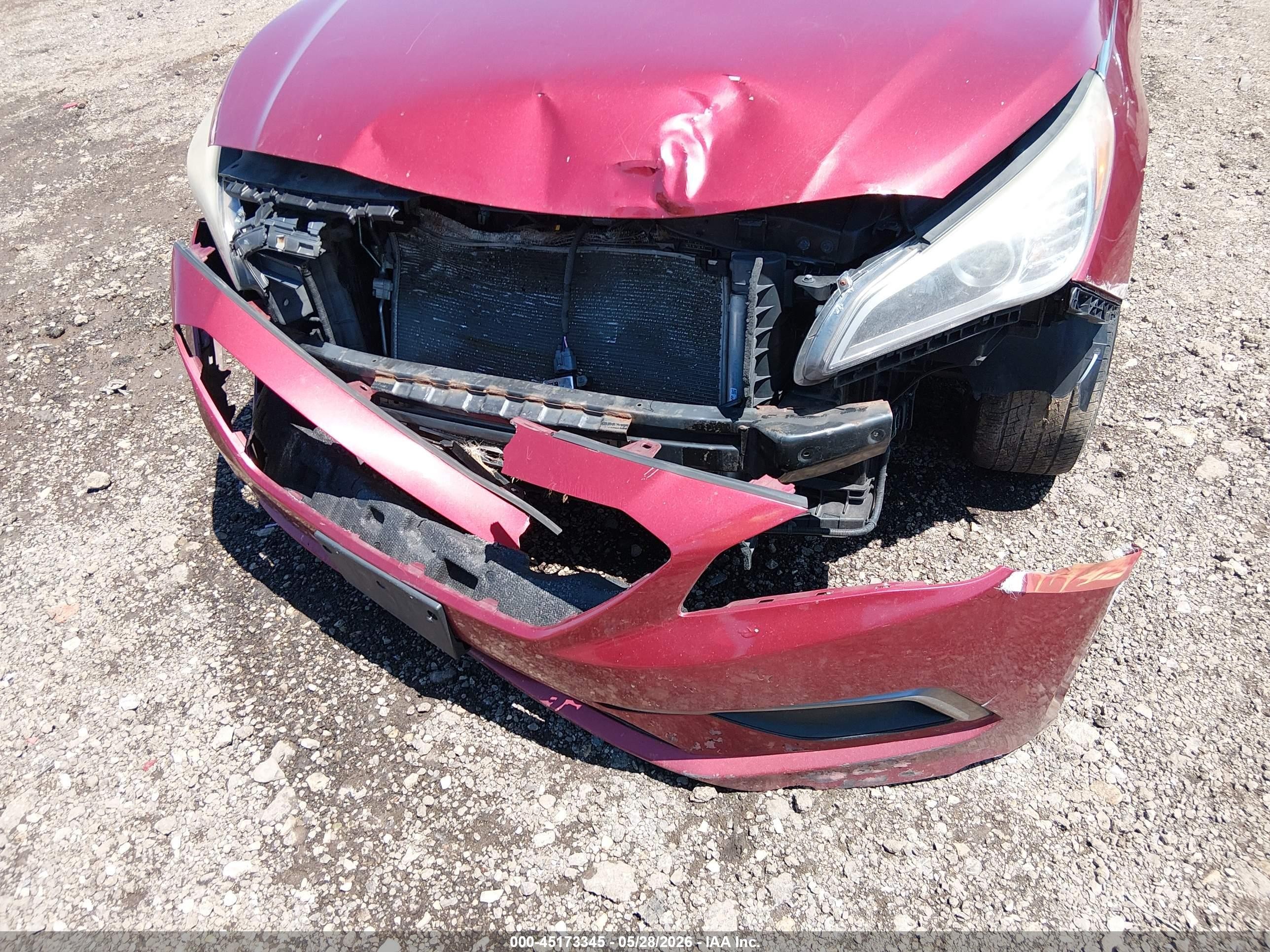 2016 Hyundai Sonata Se Red vin: 5NPE24AF1GH299134