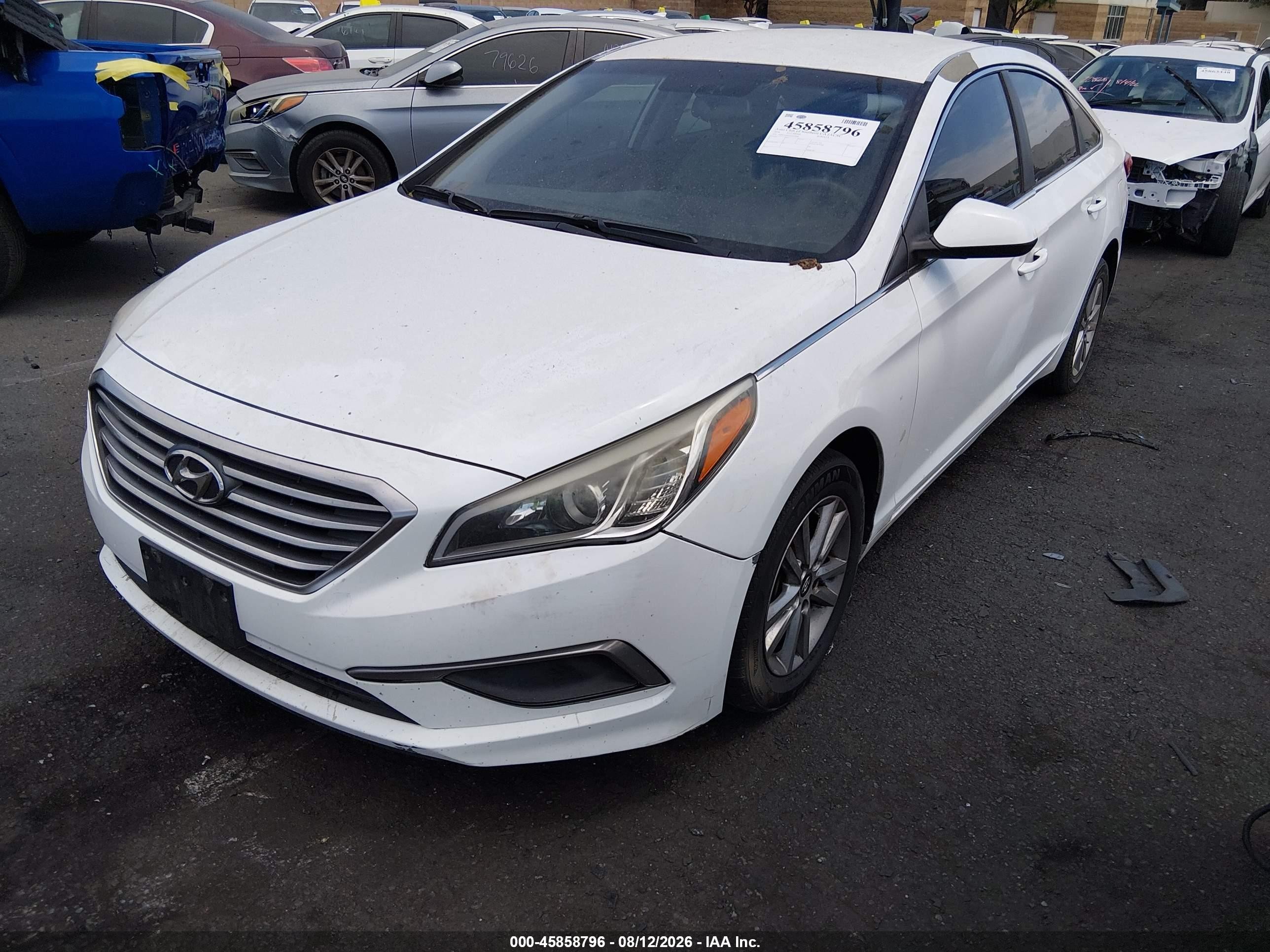 2016 Hyundai Sonata Se White vin: 5NPE24AF1GH372910