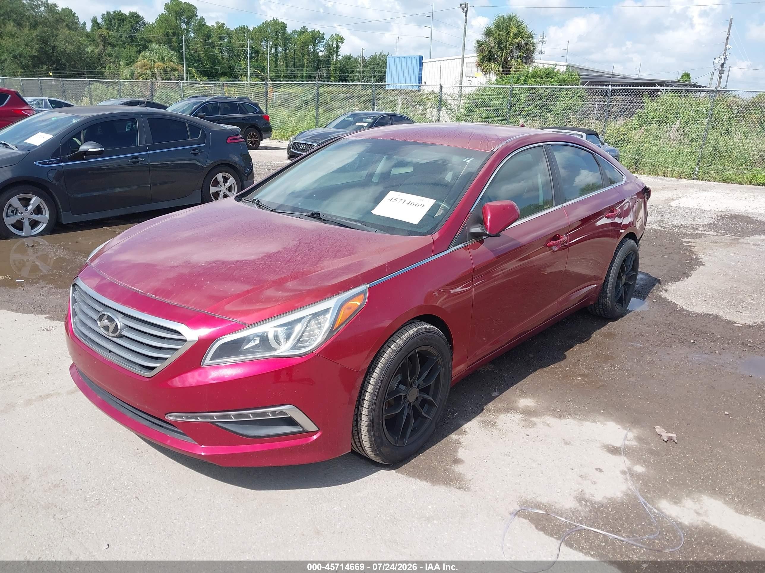 2015 Hyundai Sonata Se Red vin: 5NPE24AF2FH015945