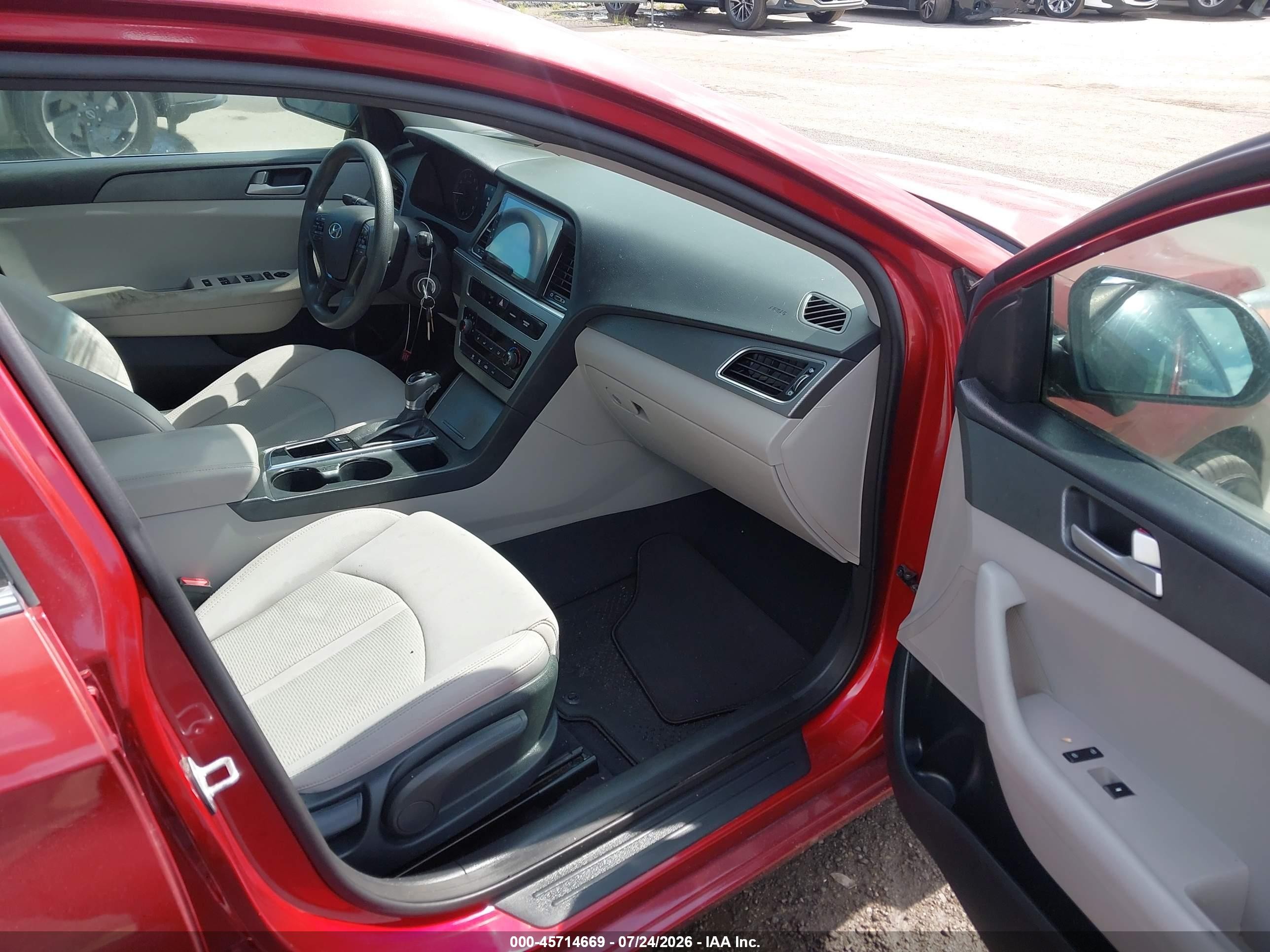 2015 Hyundai Sonata Se Red vin: 5NPE24AF2FH015945