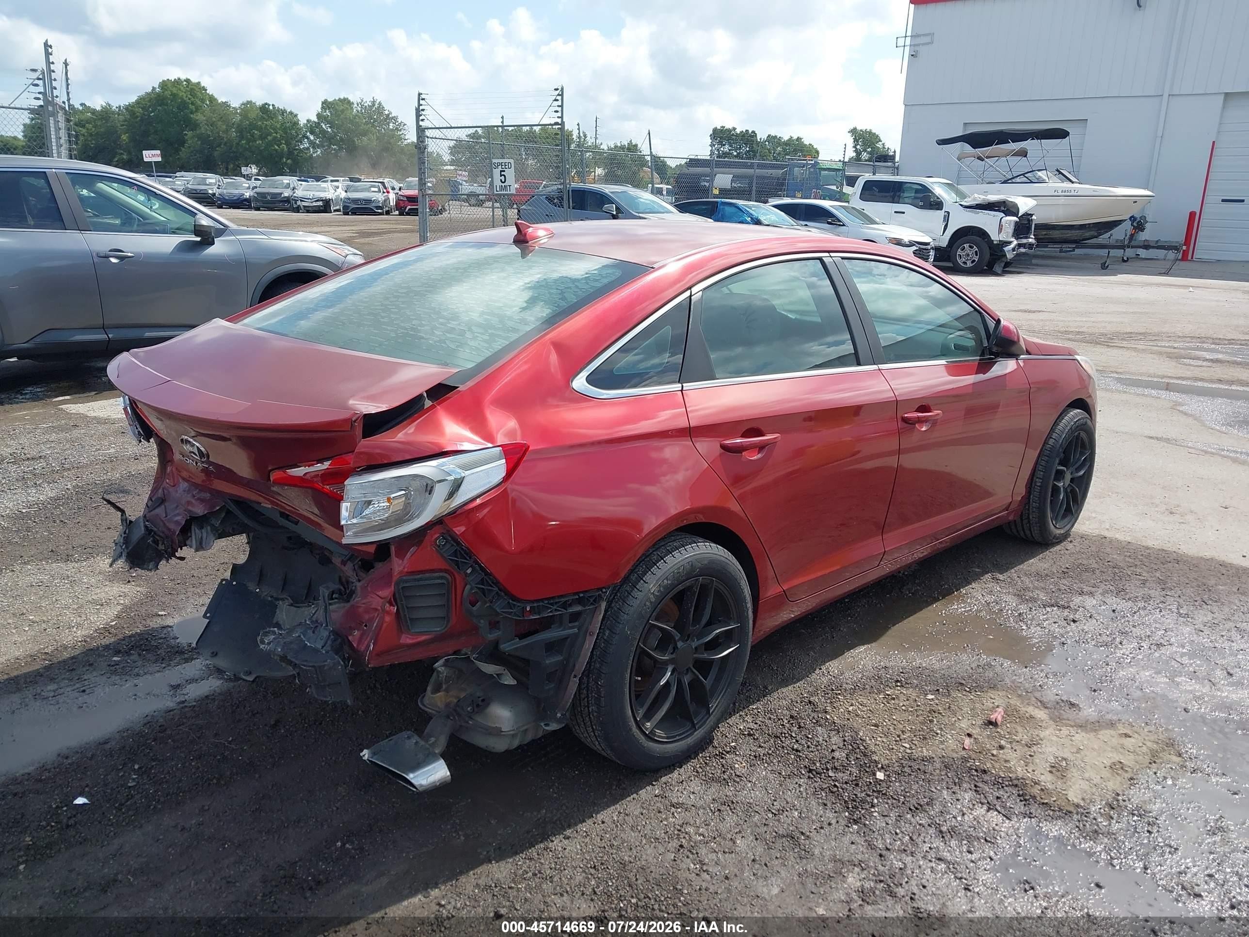 2015 Hyundai Sonata Se Red vin: 5NPE24AF2FH015945