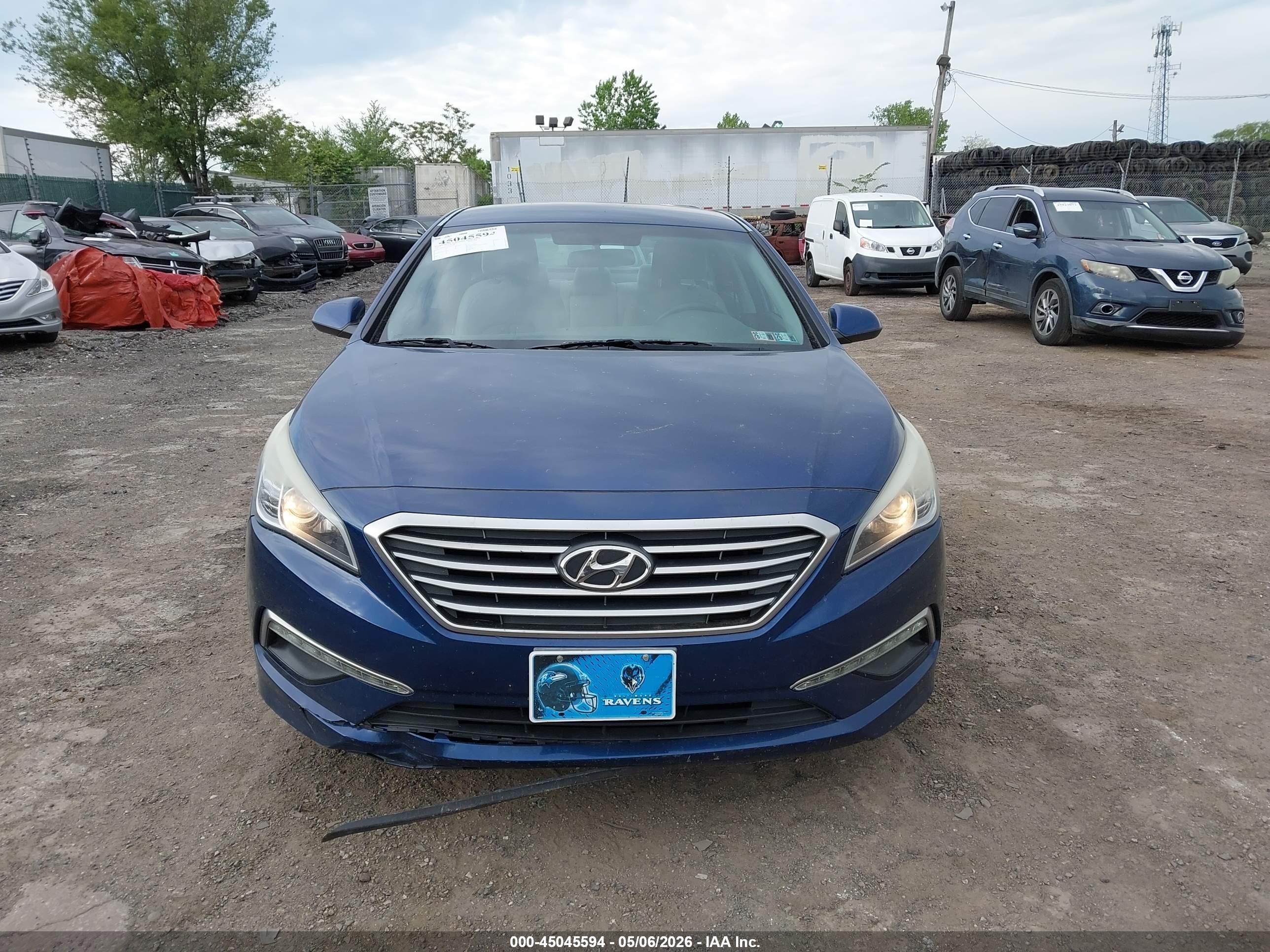 2015 Hyundai Sonata Se Синий vin: 5NPE24AF2FH023303