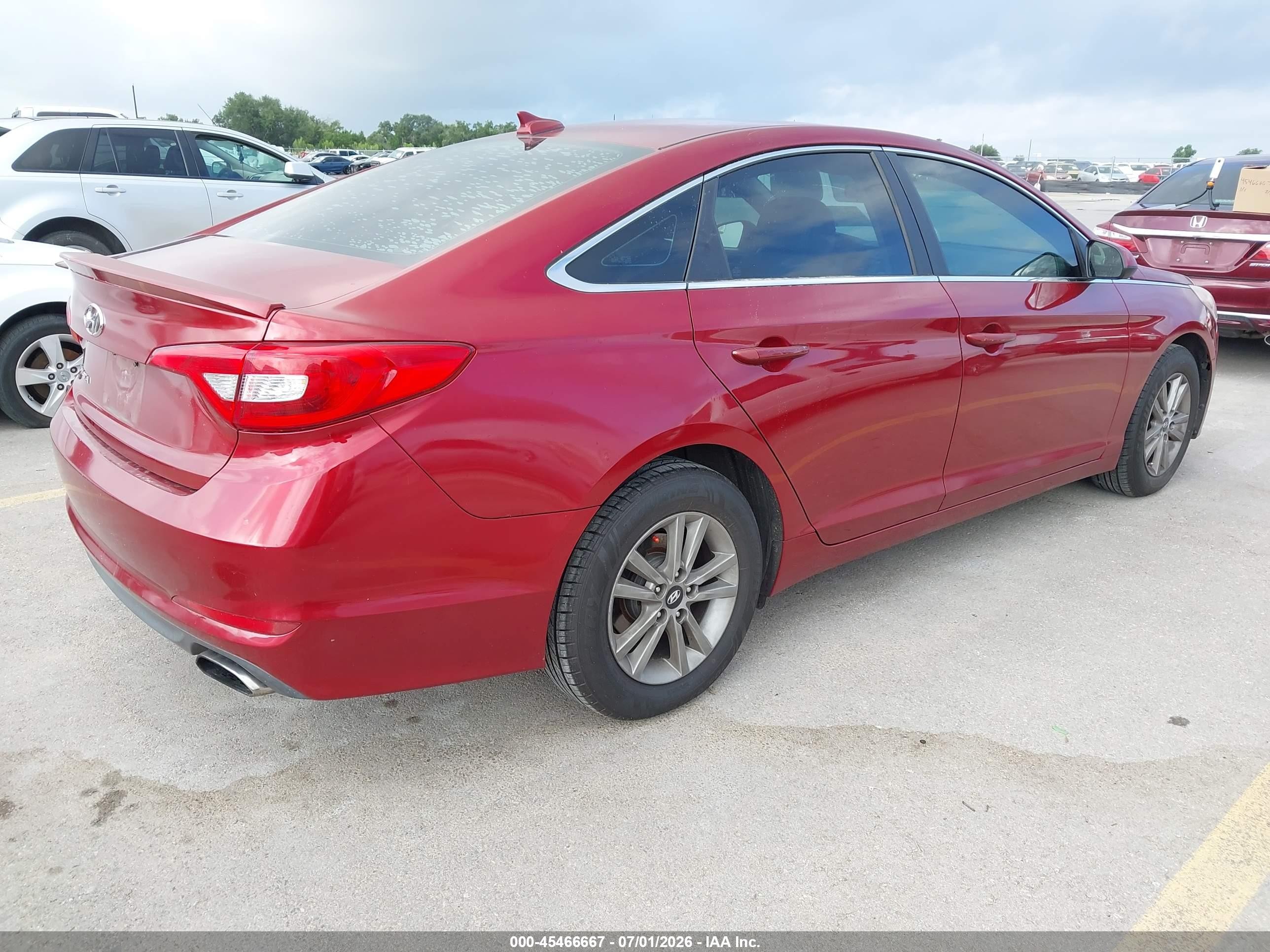 2015 Hyundai Sonata Se Red vin: 5NPE24AF2FH058388