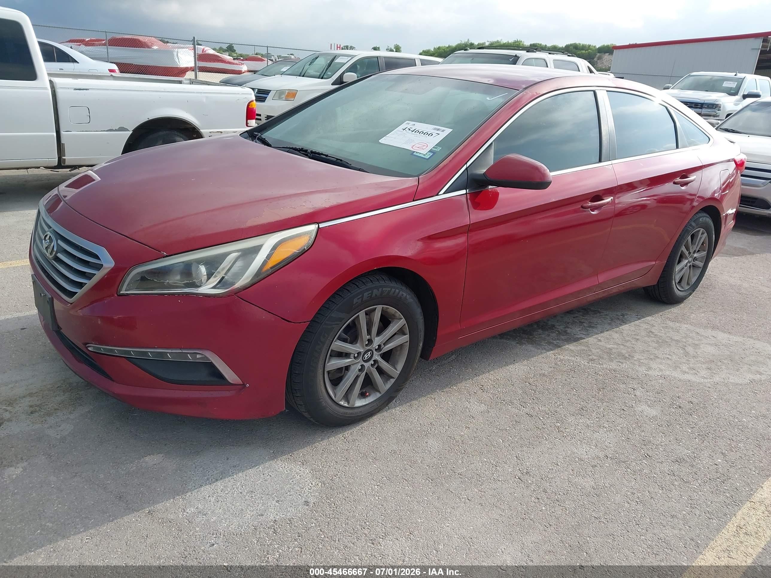 2015 Hyundai Sonata Se Red vin: 5NPE24AF2FH058388