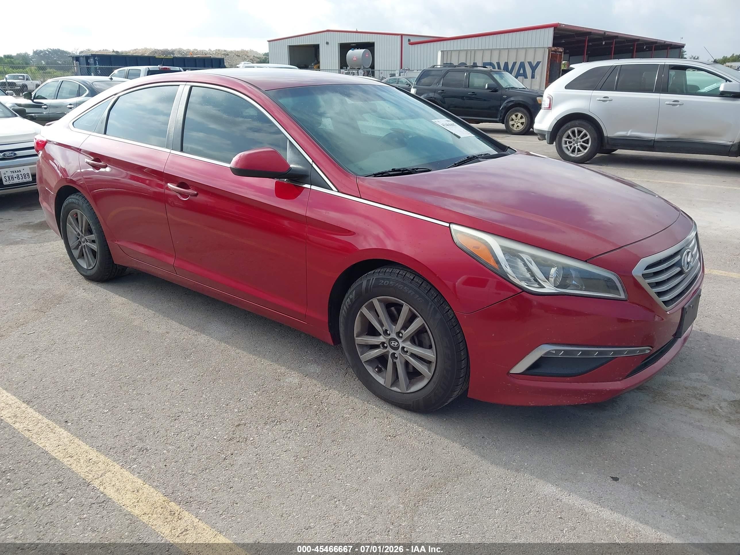 2015 Hyundai Sonata Se Red vin: 5NPE24AF2FH058388
