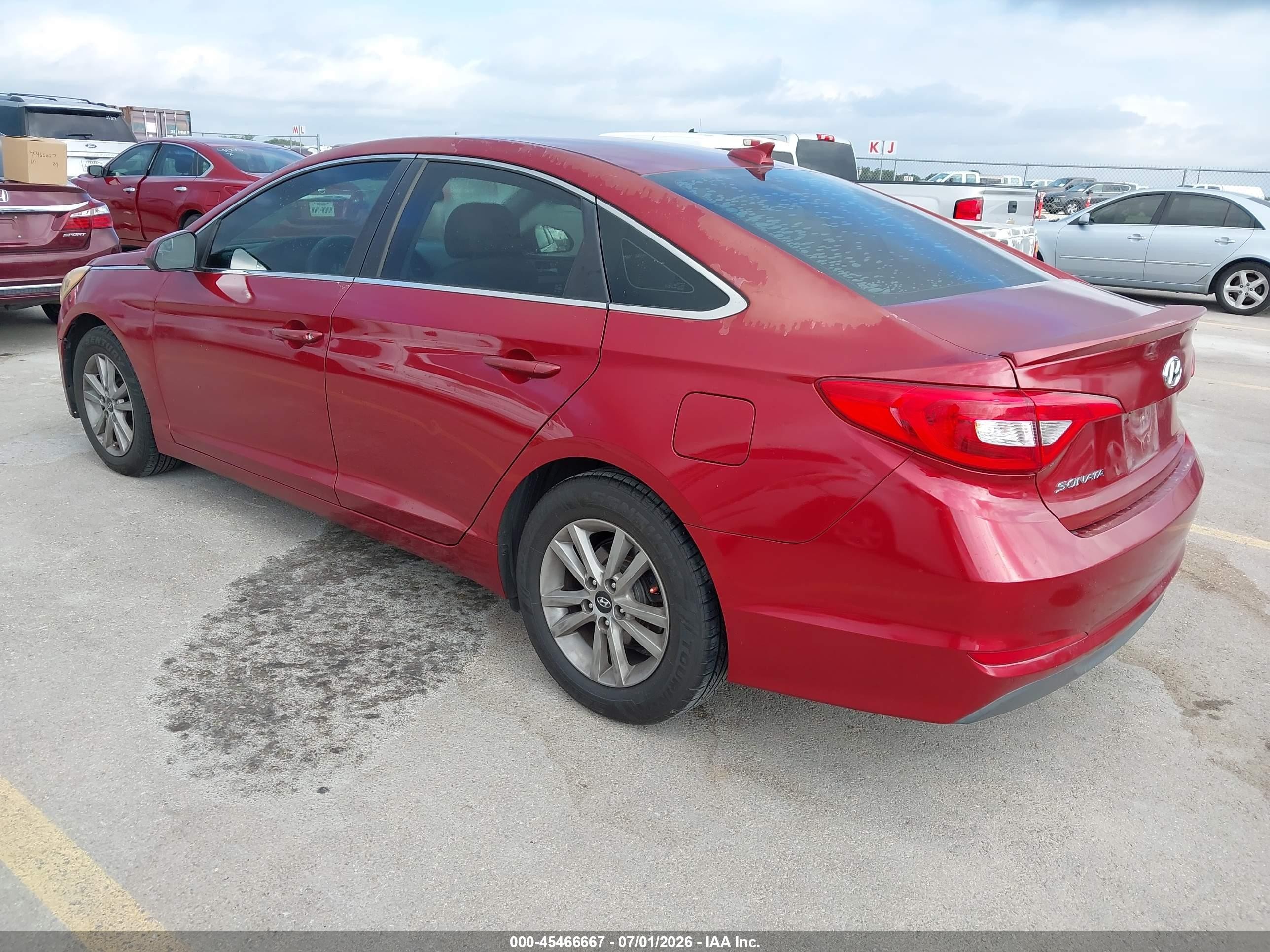 2015 Hyundai Sonata Se Red vin: 5NPE24AF2FH058388