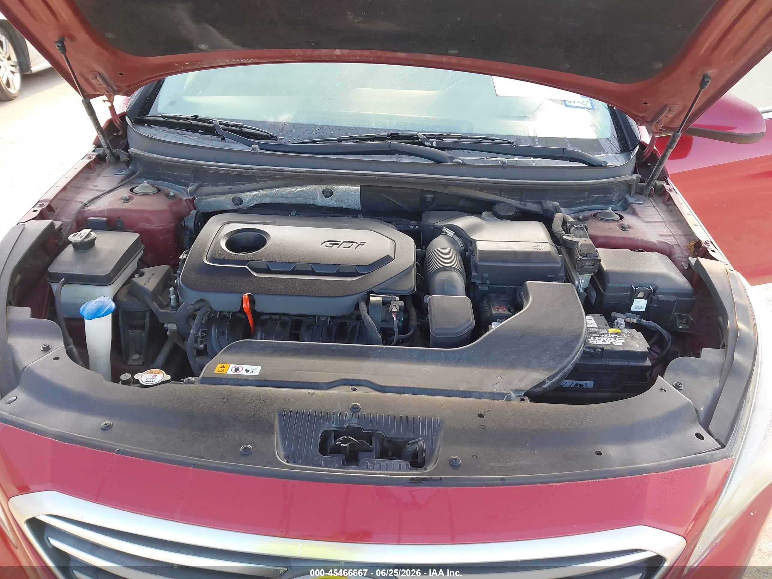 2015 Hyundai Sonata Se Red vin: 5NPE24AF2FH058388
