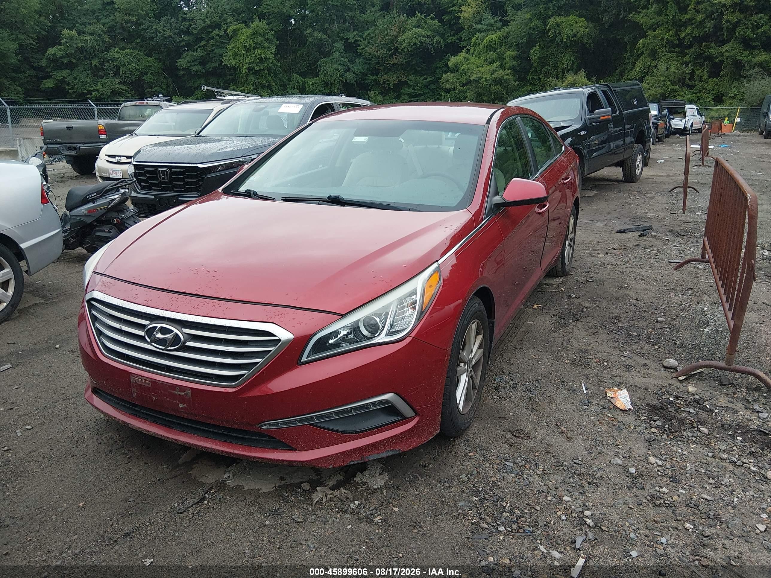 2015 Hyundai Sonata Se Red vin: 5NPE24AF2FH099202
