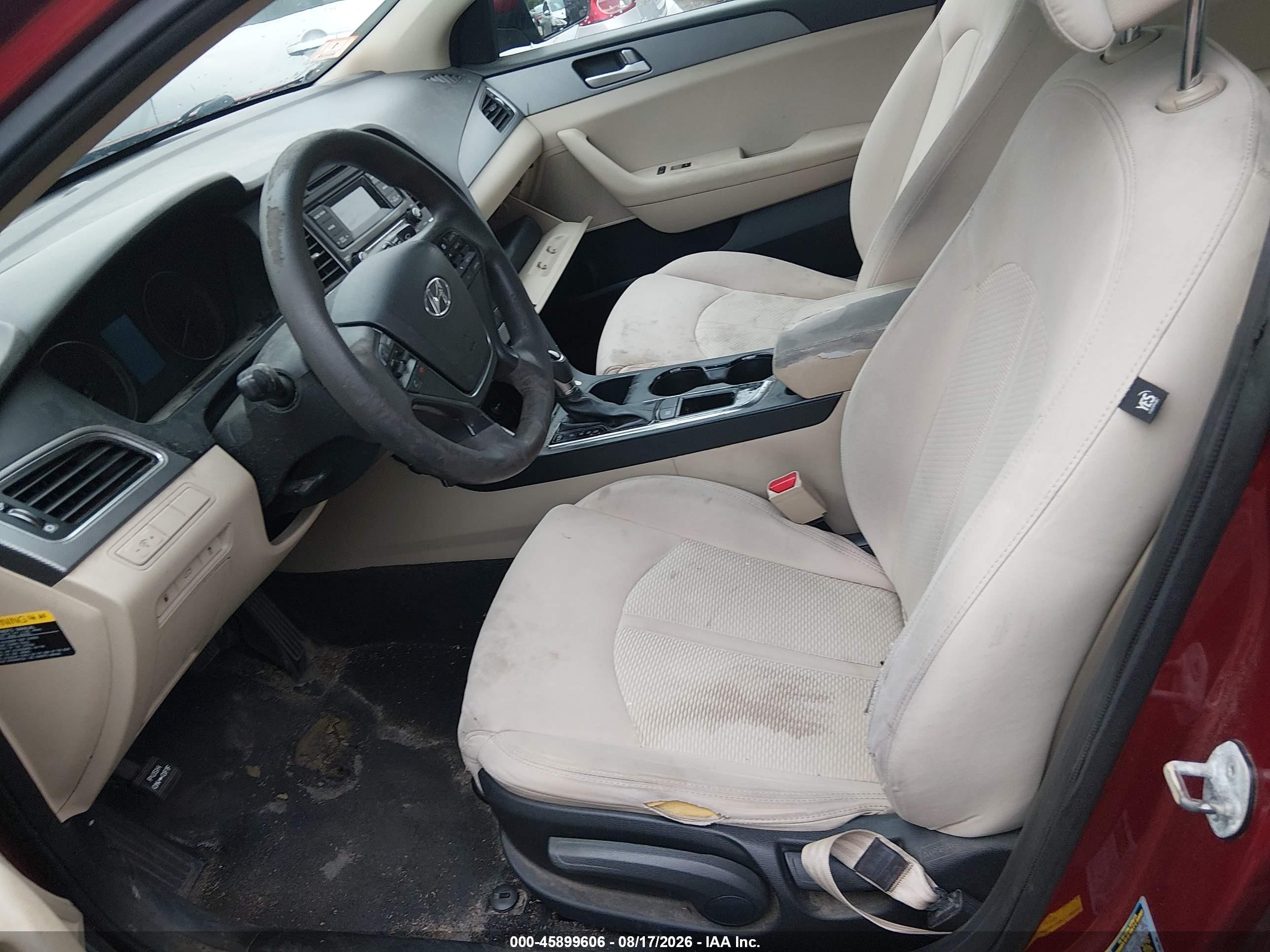 2015 Hyundai Sonata Se Red vin: 5NPE24AF2FH099202