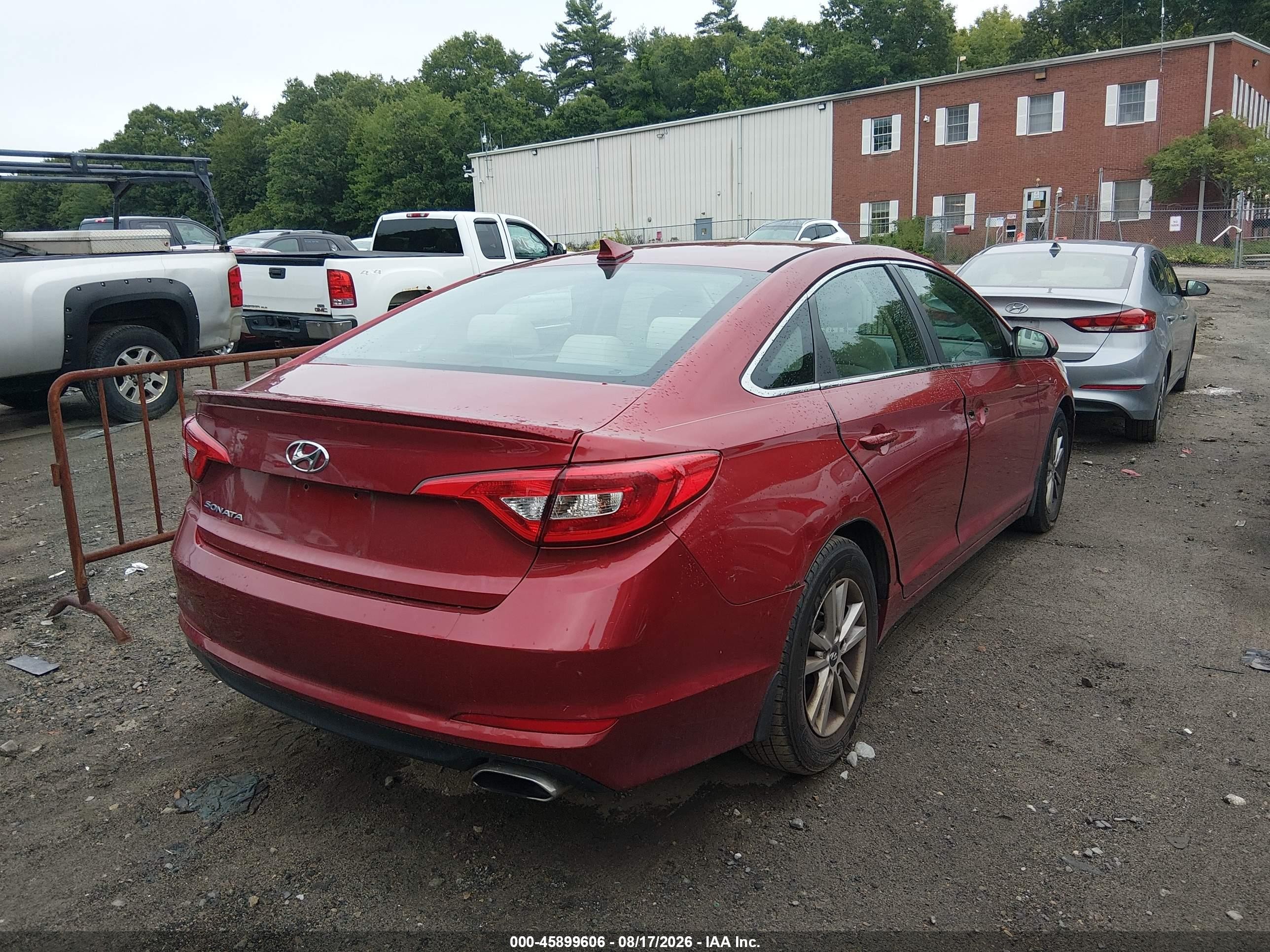 2015 Hyundai Sonata Se Red vin: 5NPE24AF2FH099202