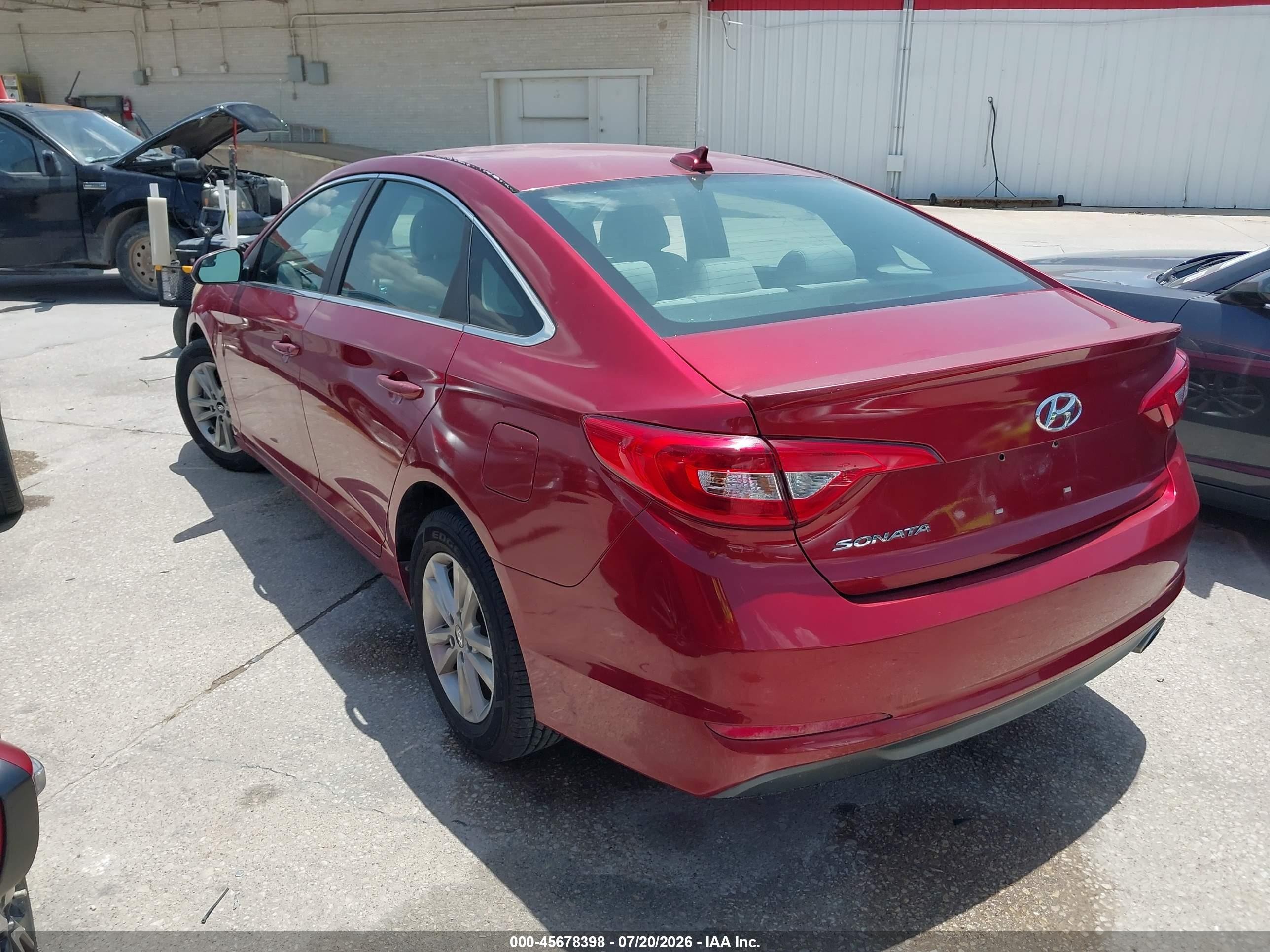 2015 Hyundai Sonata Se Burgundy vin: 5NPE24AF2FH129217