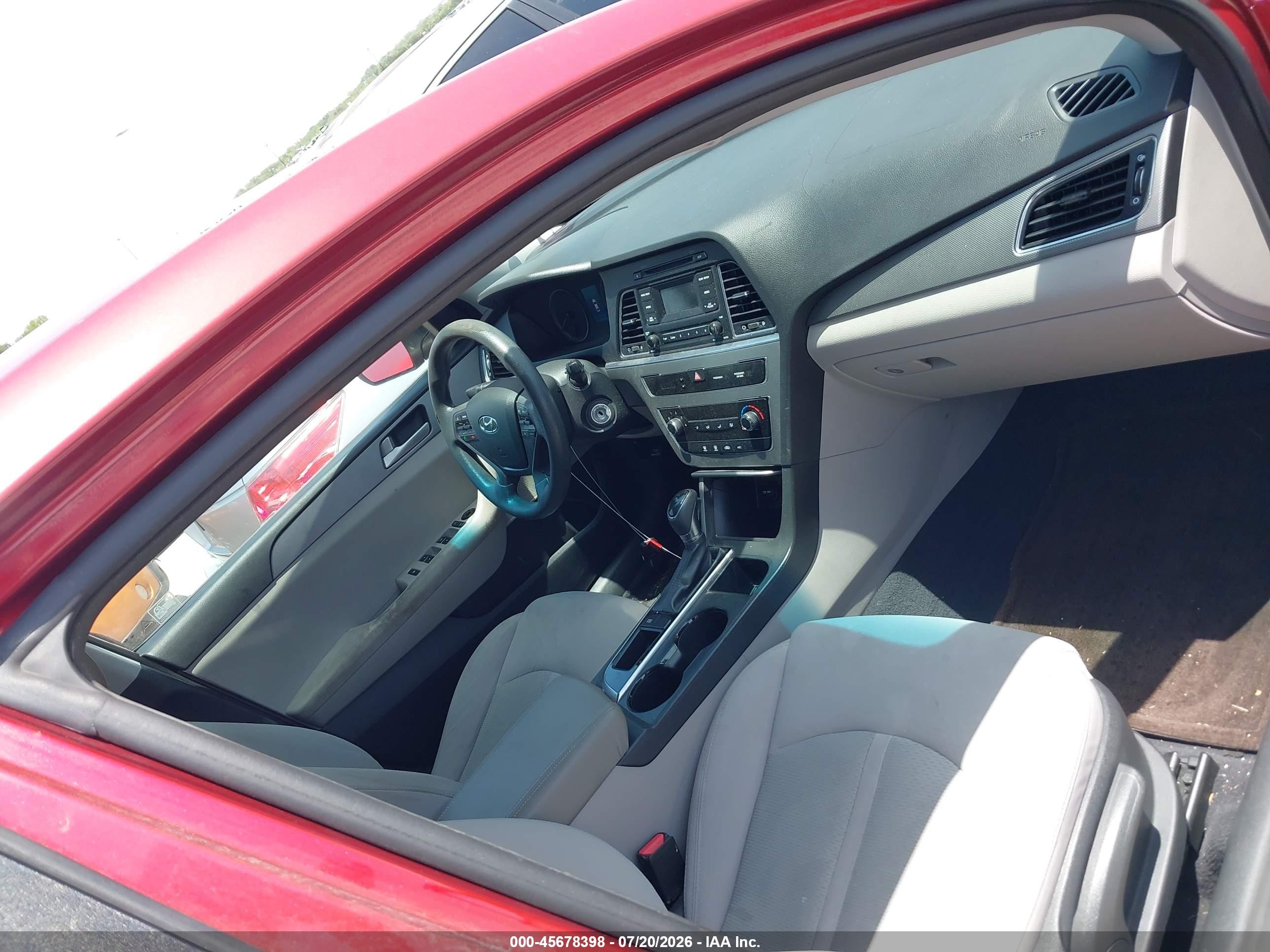 2015 Hyundai Sonata Se Burgundy vin: 5NPE24AF2FH129217