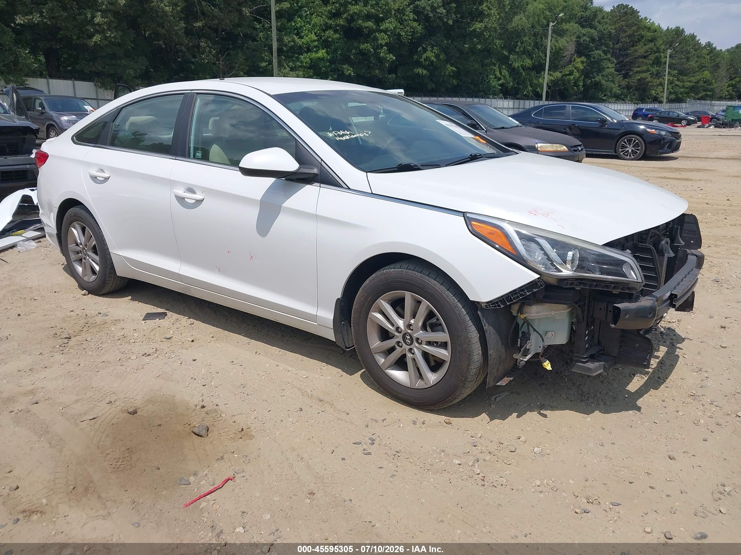 2015 Hyundai Sonata Se White vin: 5NPE24AF2FH138208