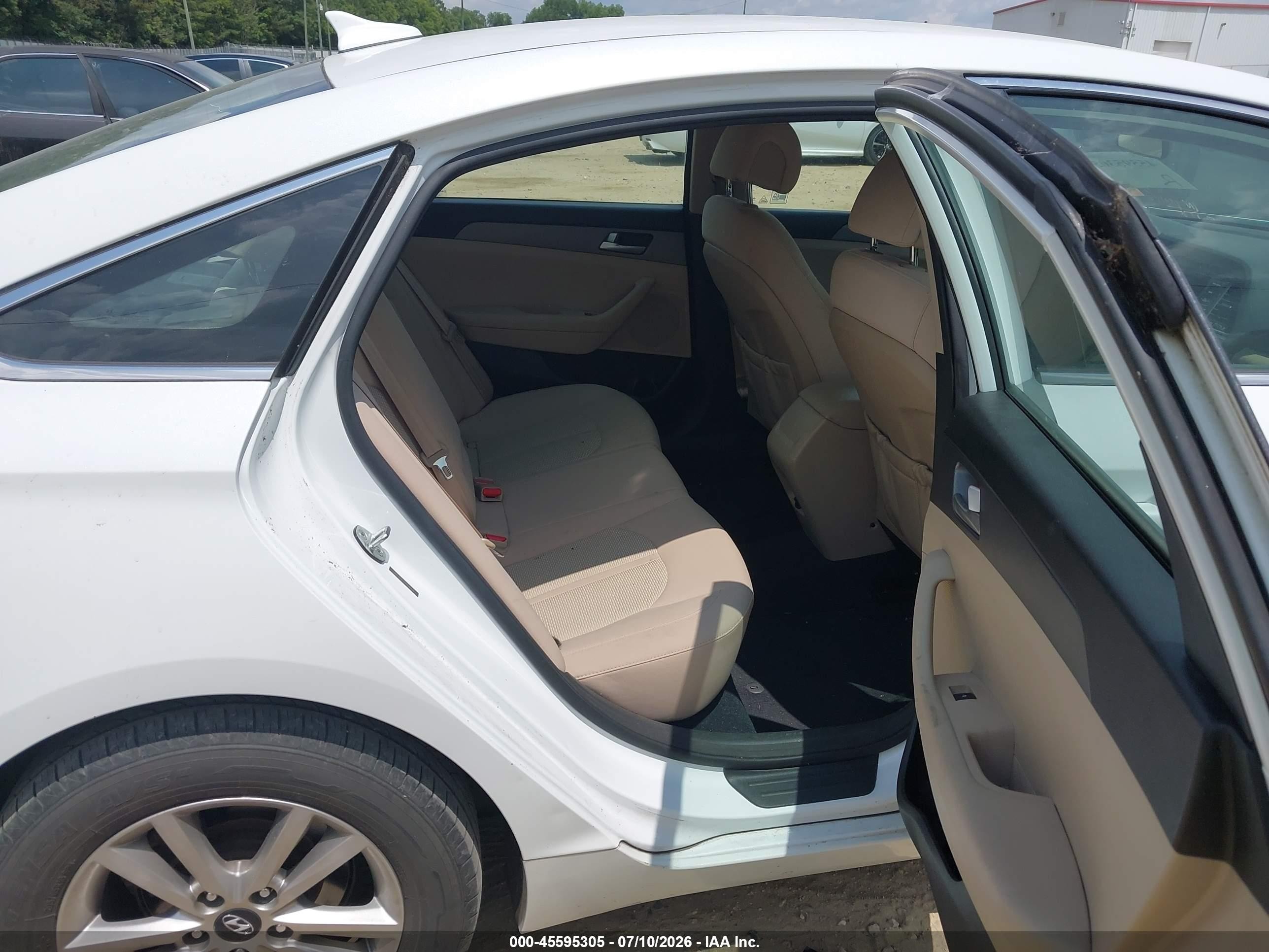 2015 Hyundai Sonata Se White vin: 5NPE24AF2FH138208