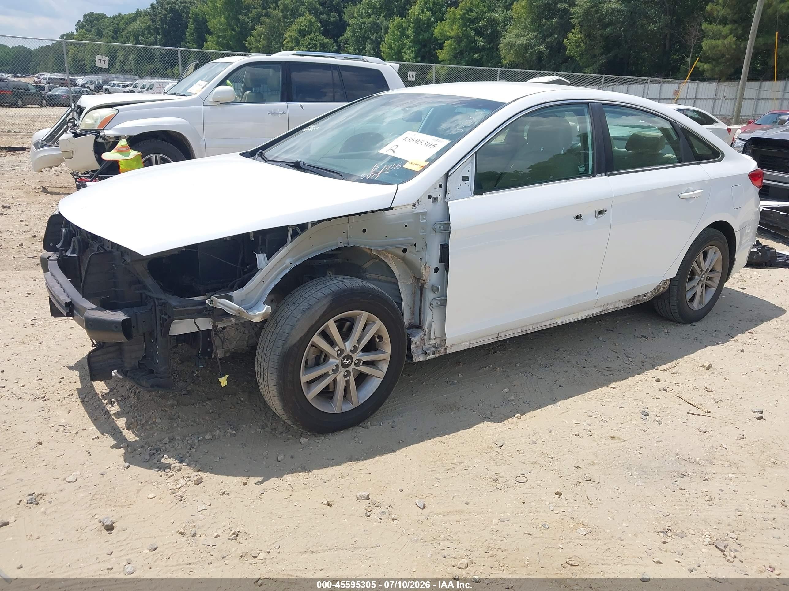 2015 Hyundai Sonata Se White vin: 5NPE24AF2FH138208