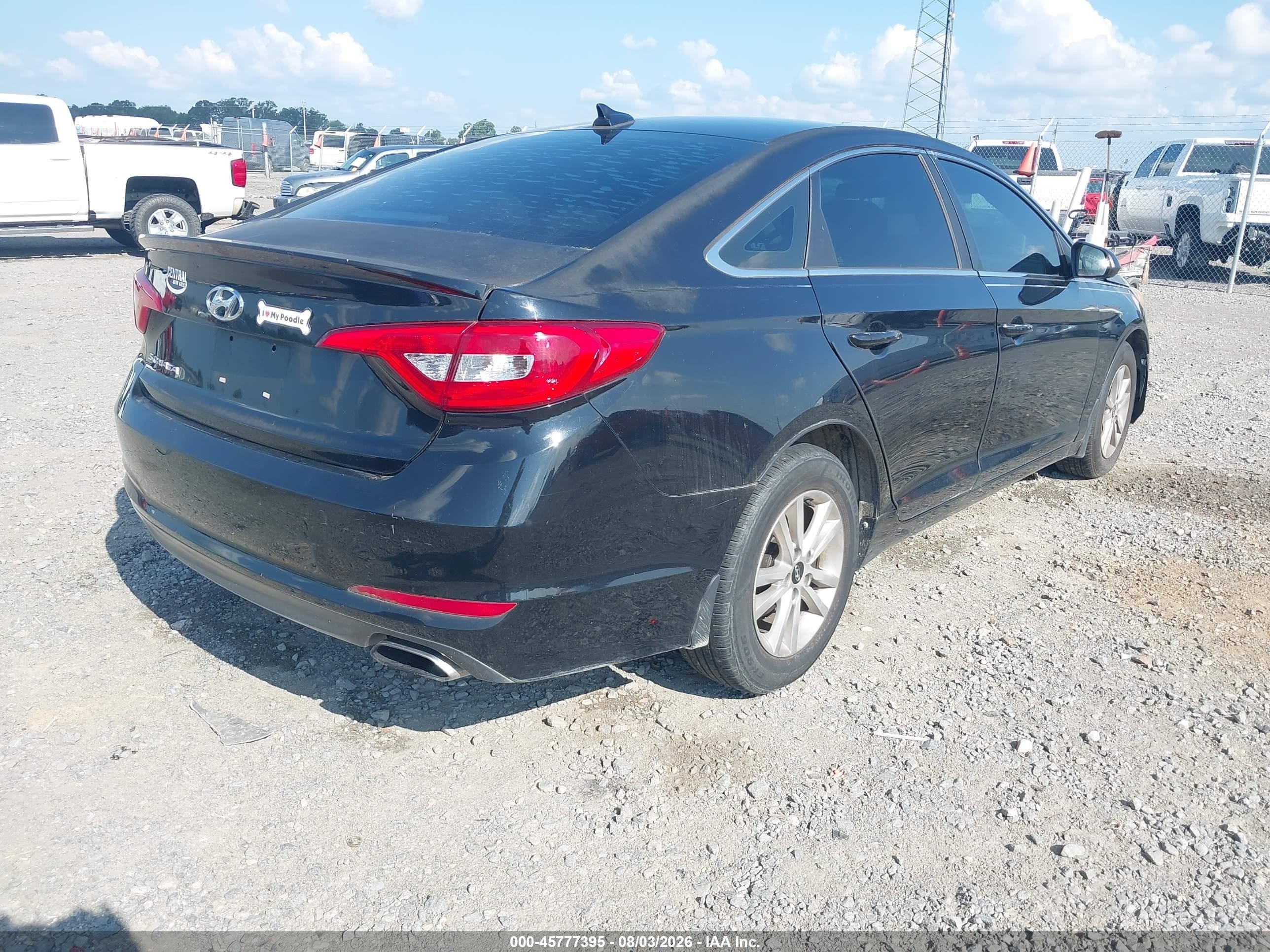2015 Hyundai Sonata Se Черный vin: 5NPE24AF2FH145840